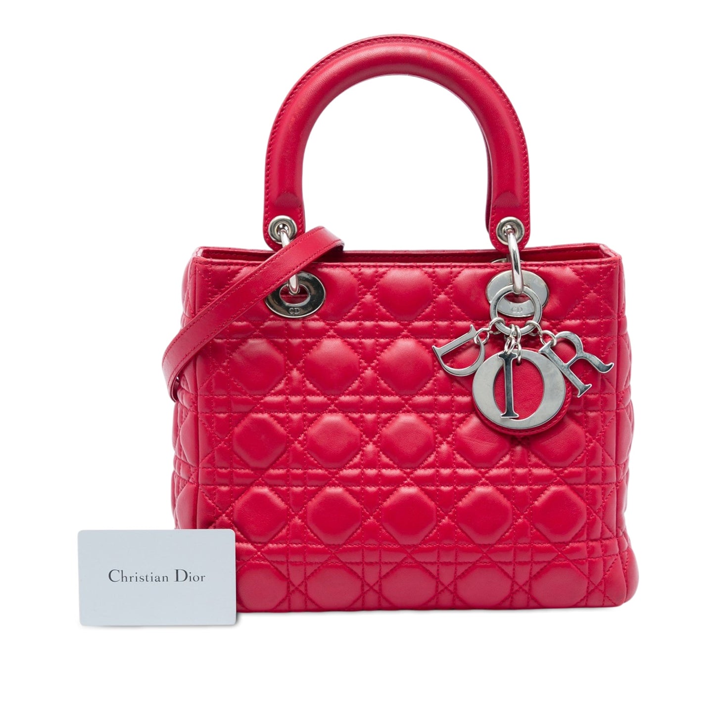 Dior Medium Calfskin Cannage Lady Dior