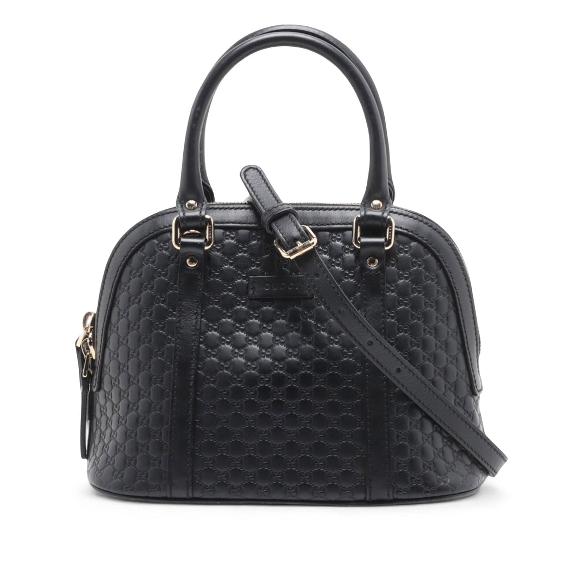 Gucci Mini Microguccissima Dome Satchel — Black