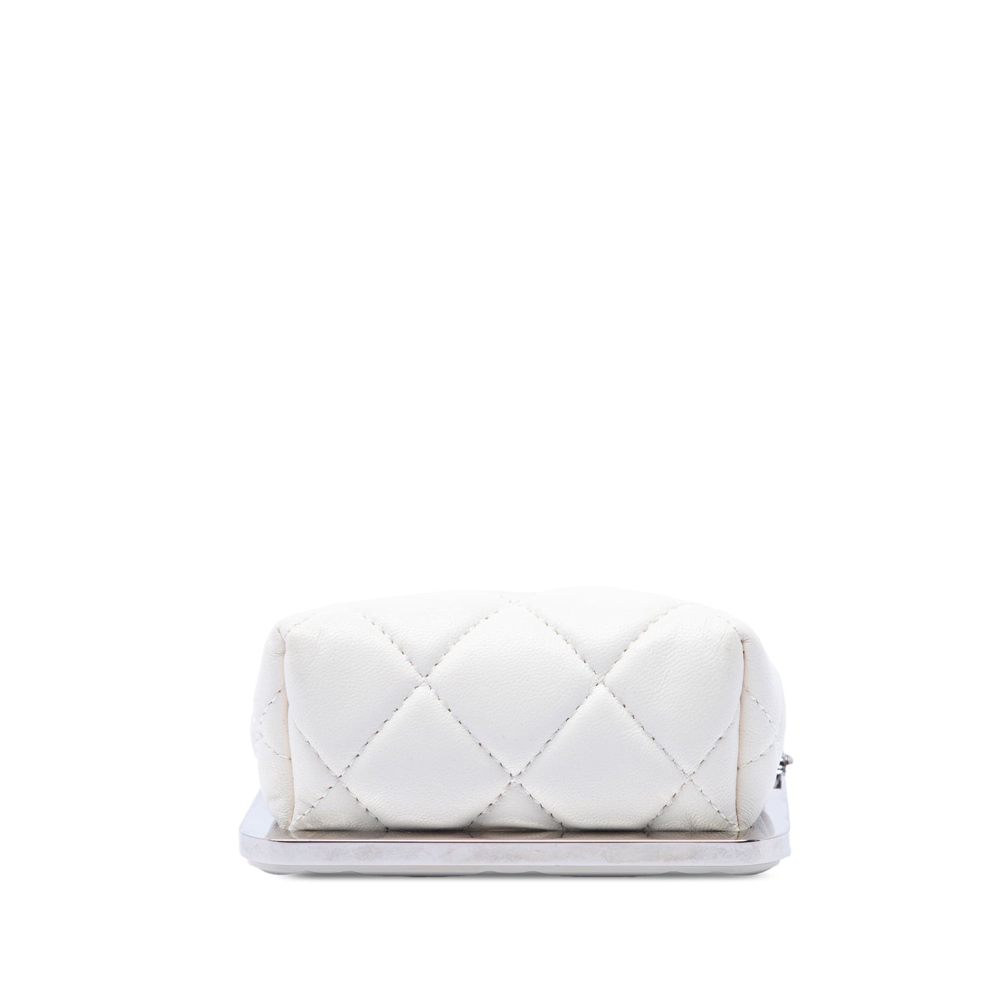 Chanel CC Quilted Acrylic and Lambskin Evening Clutch With Chain