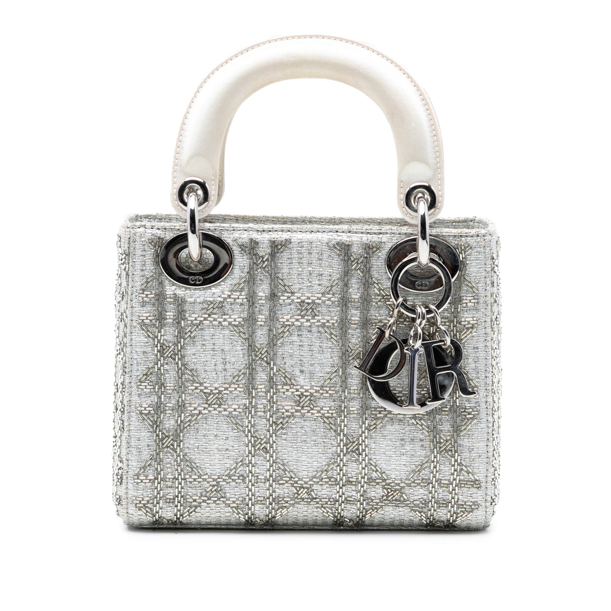 Dior Mini Tweed Cannage Beaded Lady Dior