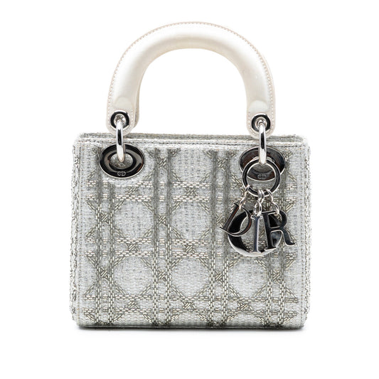 Dior Mini Tweed Cannage Beaded Lady Dior