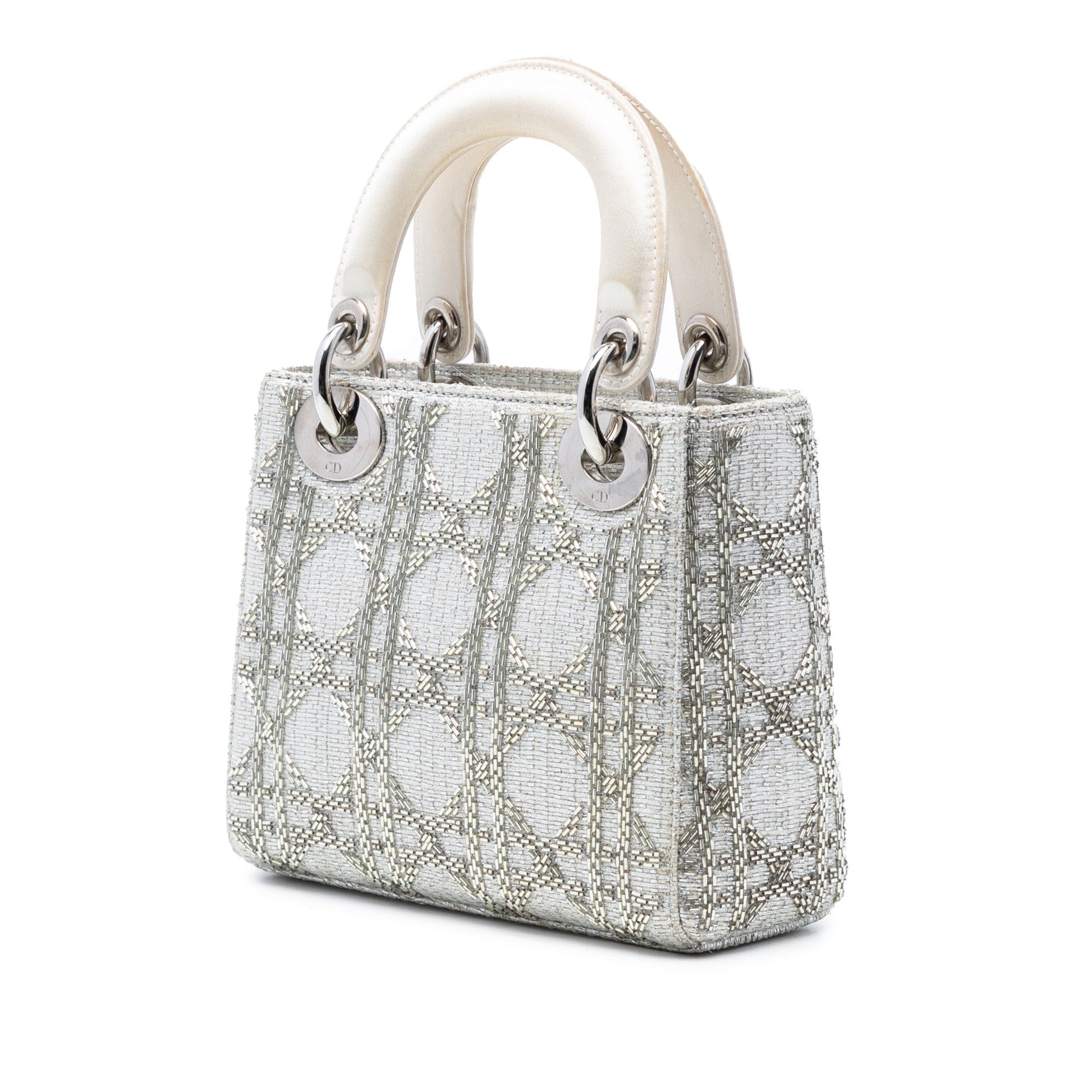 Dior Mini Tweed Cannage Beaded Lady Dior