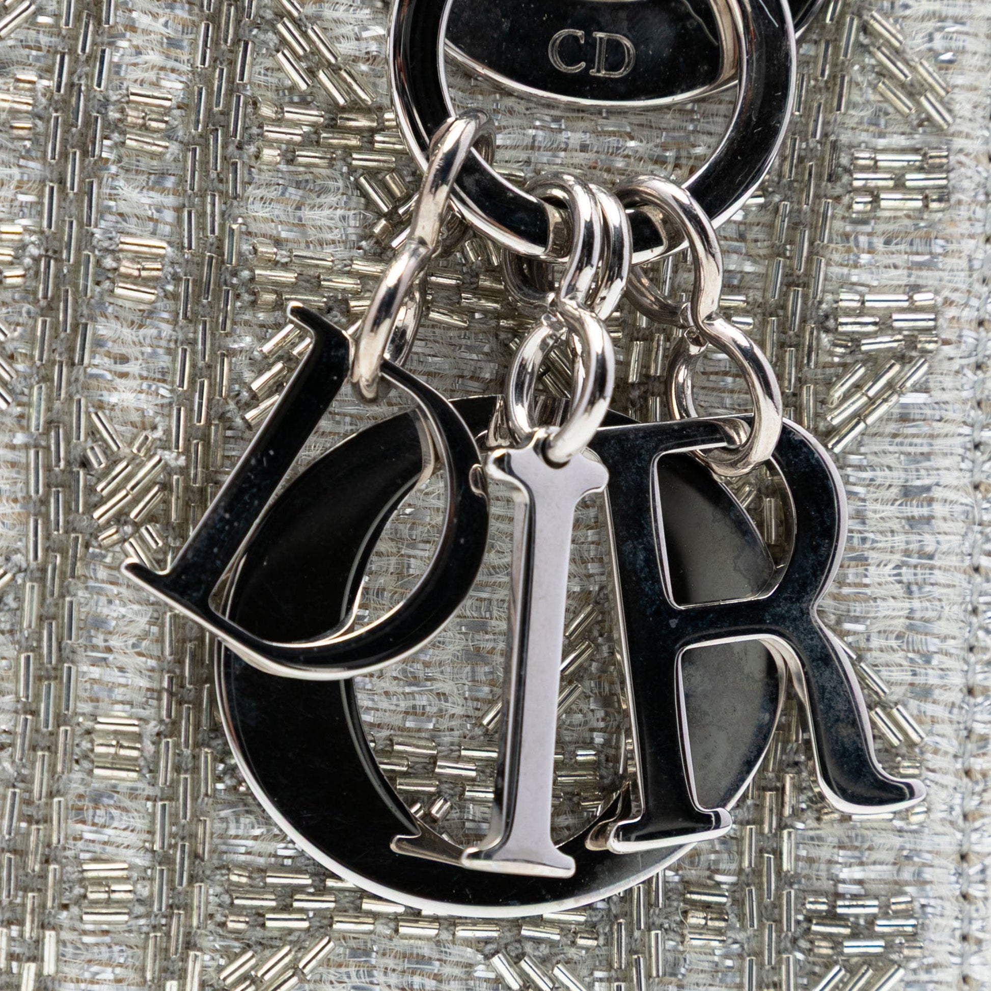 Dior Mini Tweed Cannage Beaded Lady Dior