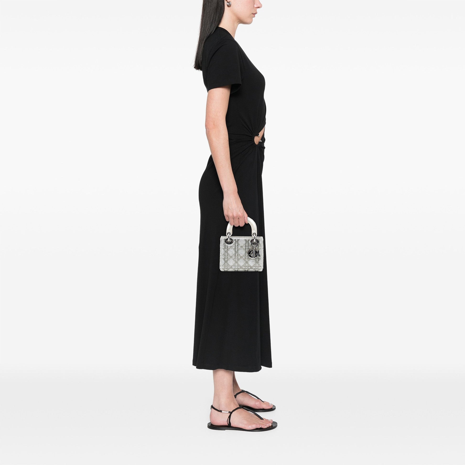 Dior Mini Tweed Cannage Beaded Lady Dior