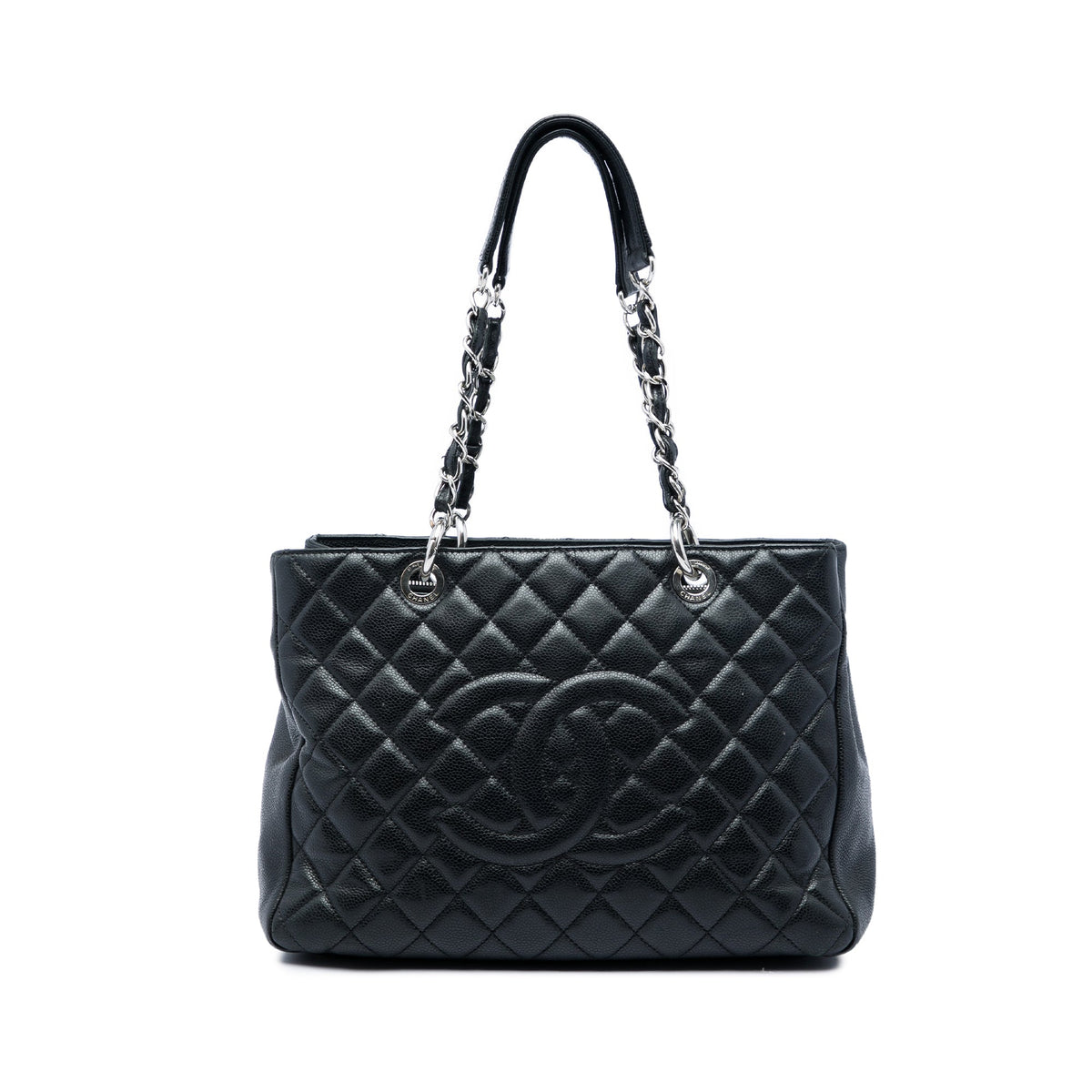 Chanel Caviar Grand Shopping Tote — Black