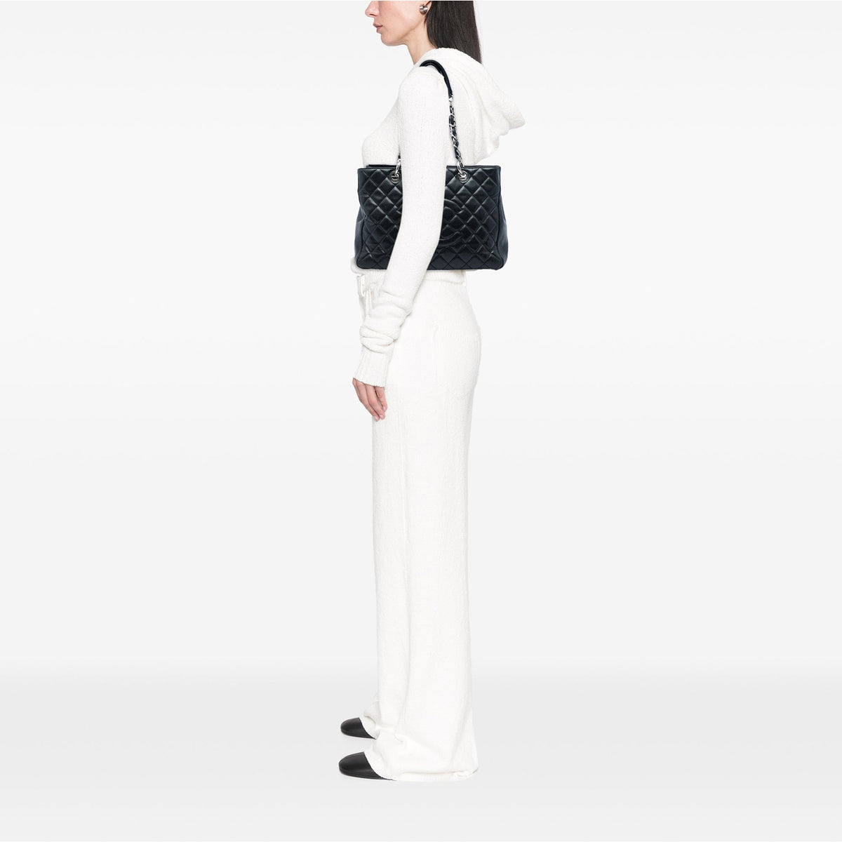 Chanel Caviar Grand Shopping Tote — Black