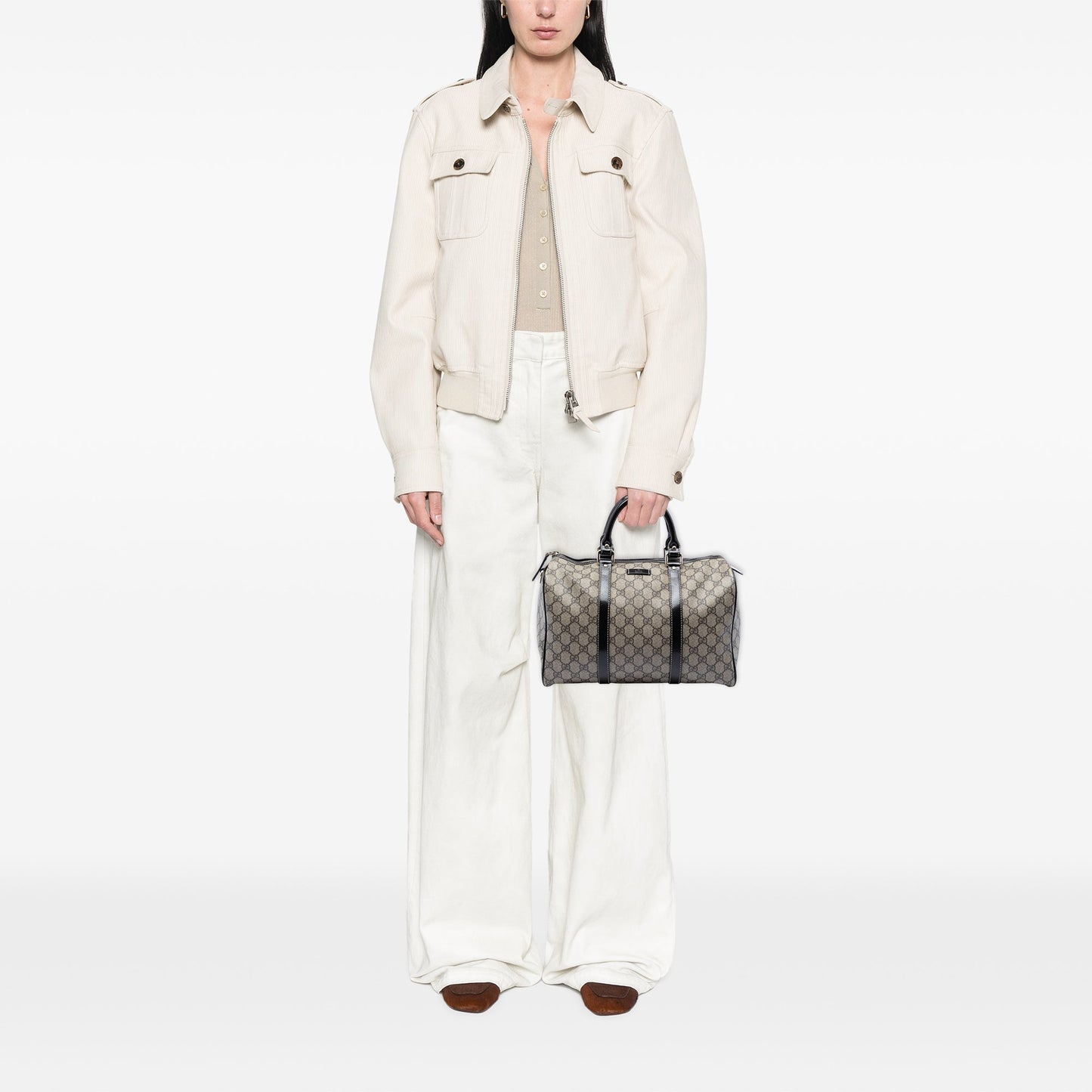 Gucci Medium GG Supreme Joy Boston Bag