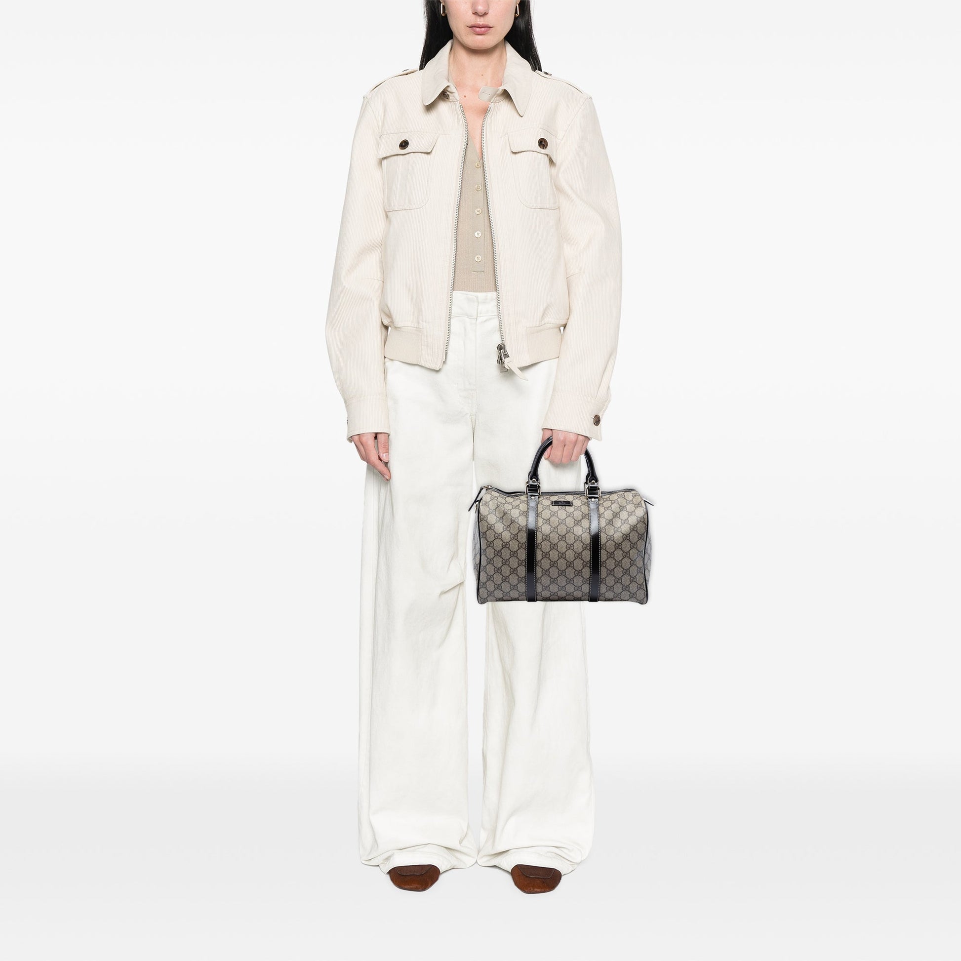 Gucci Medium GG Supreme Joy Boston Bag