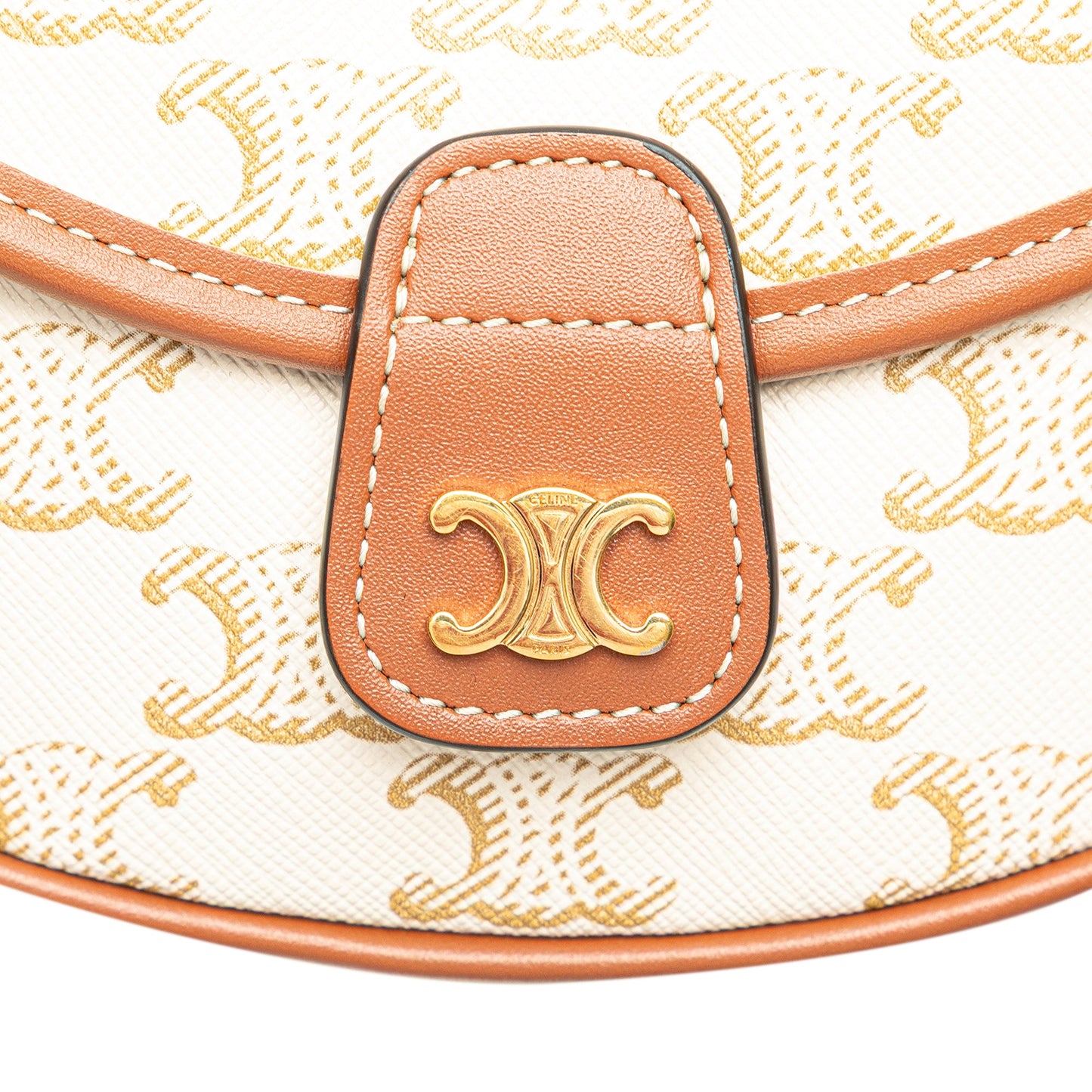 Celine Mini Triomphe Coated Canvas Besace Crossbody
