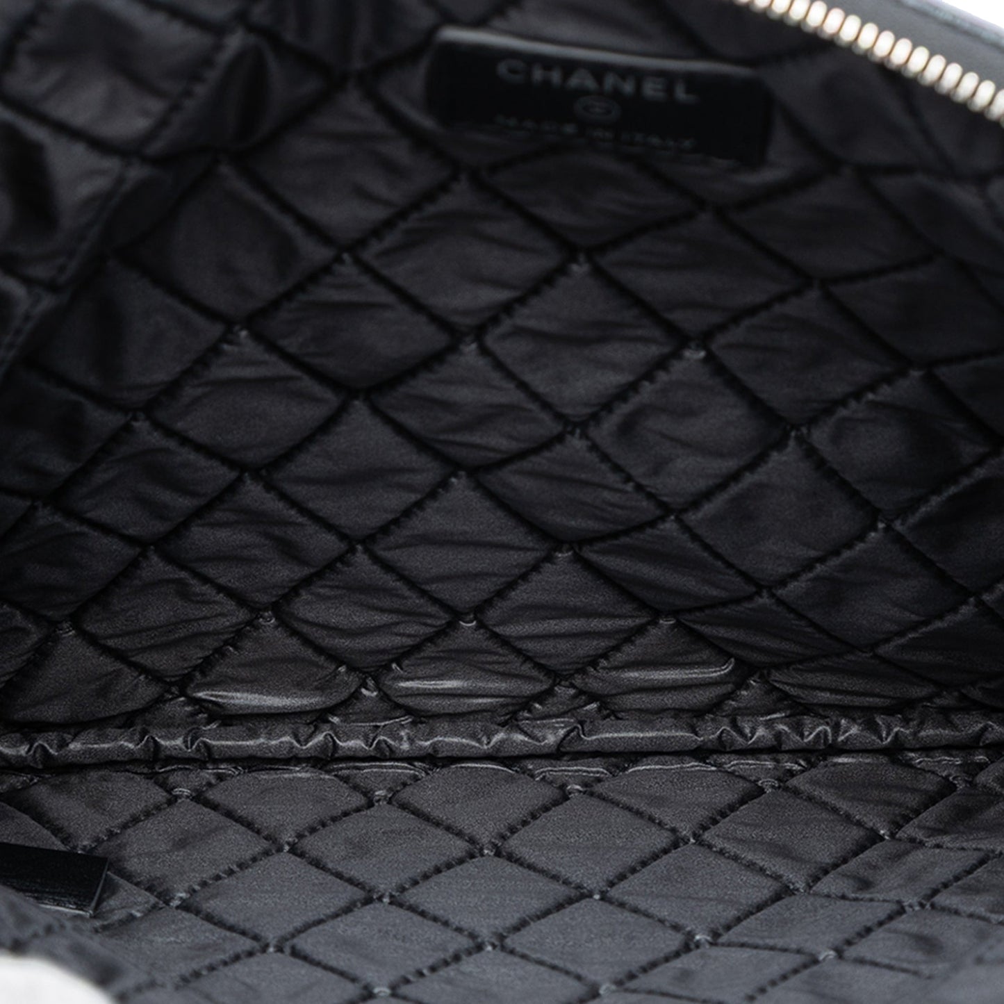 Chanel Medium CC Quilted Caviar O Case Clutch
