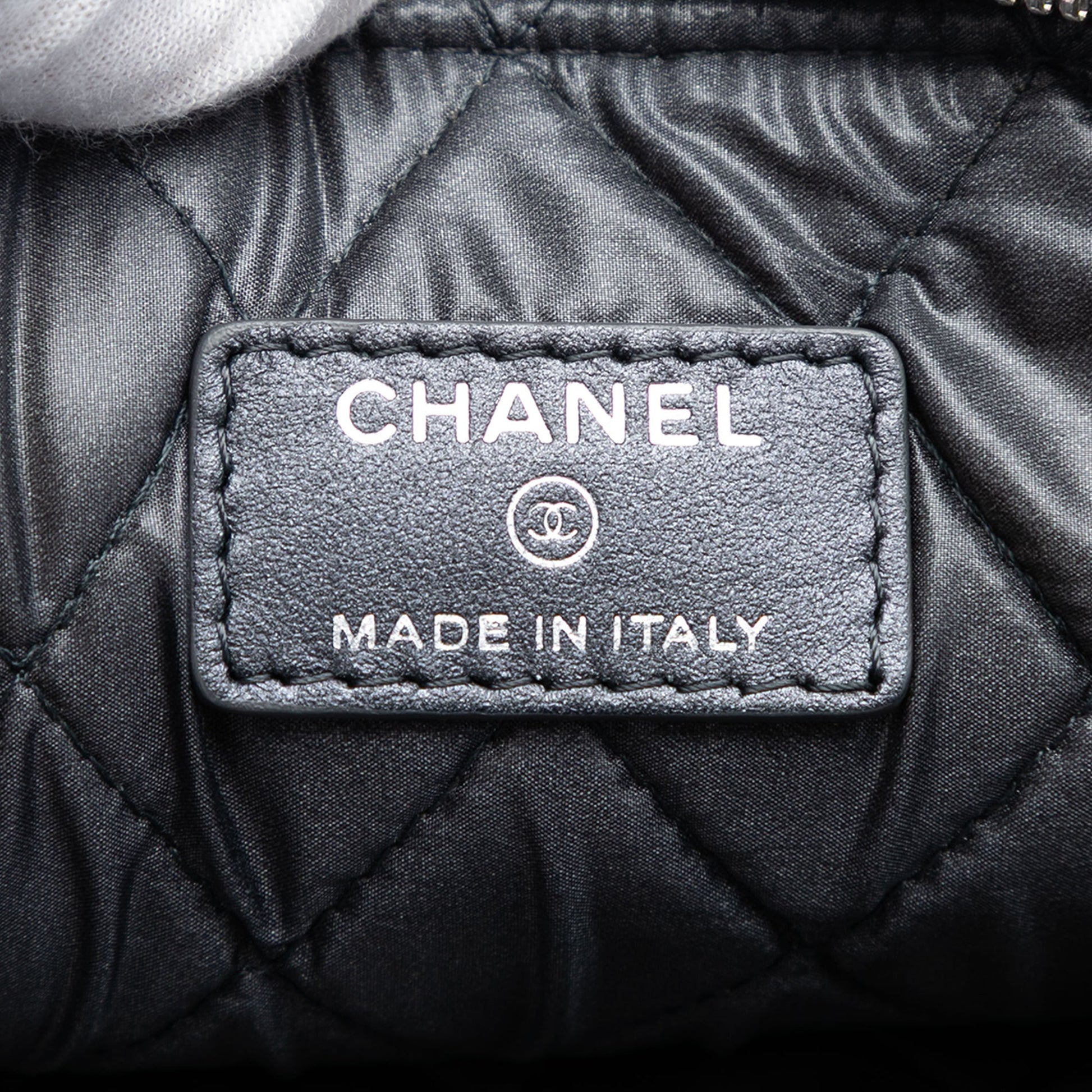 Chanel Medium CC Quilted Caviar O Case Clutch