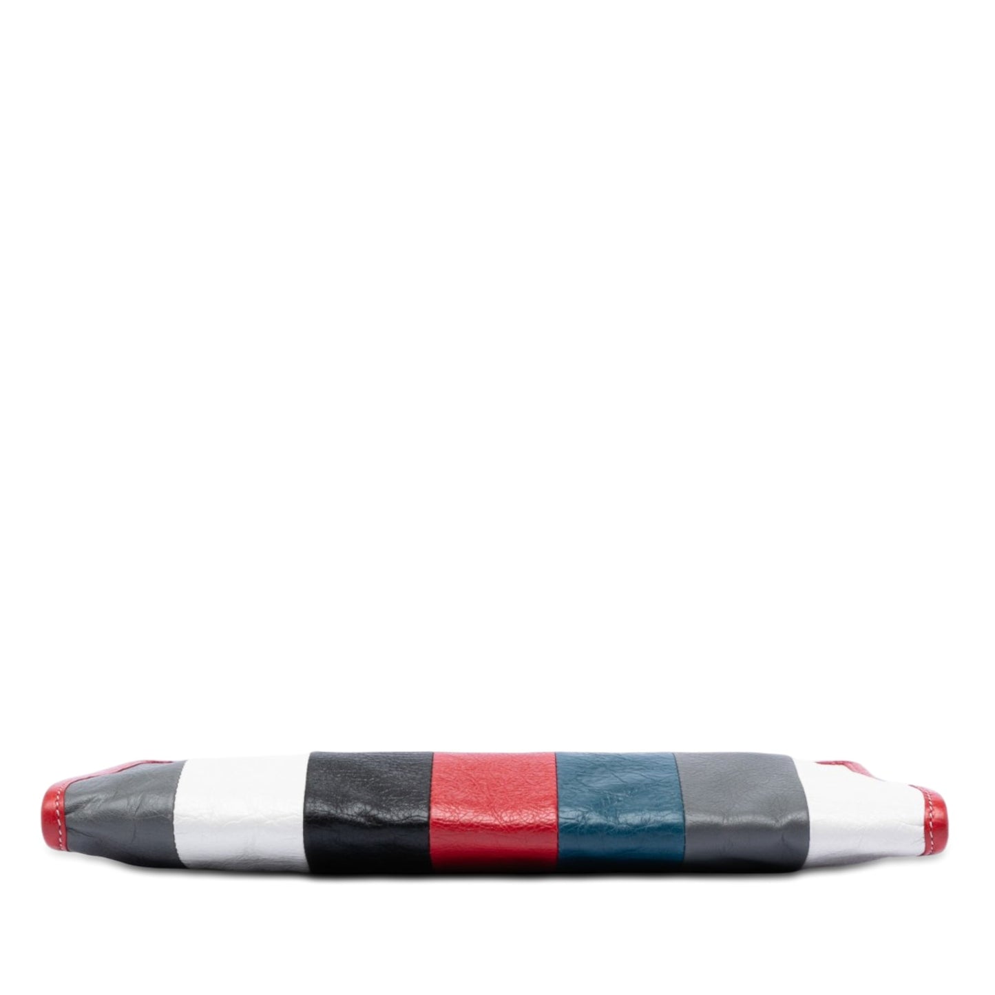 Balenciaga Lambskin Striped Bazar Clutch