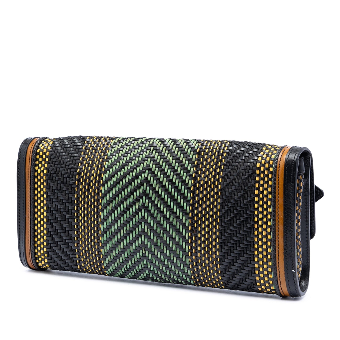 Burberry Prorsum Woven Buffalo Leather and Cotton Clutch