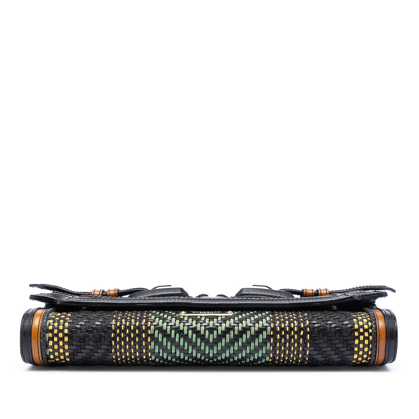Burberry Prorsum Woven Buffalo Leather and Cotton Clutch