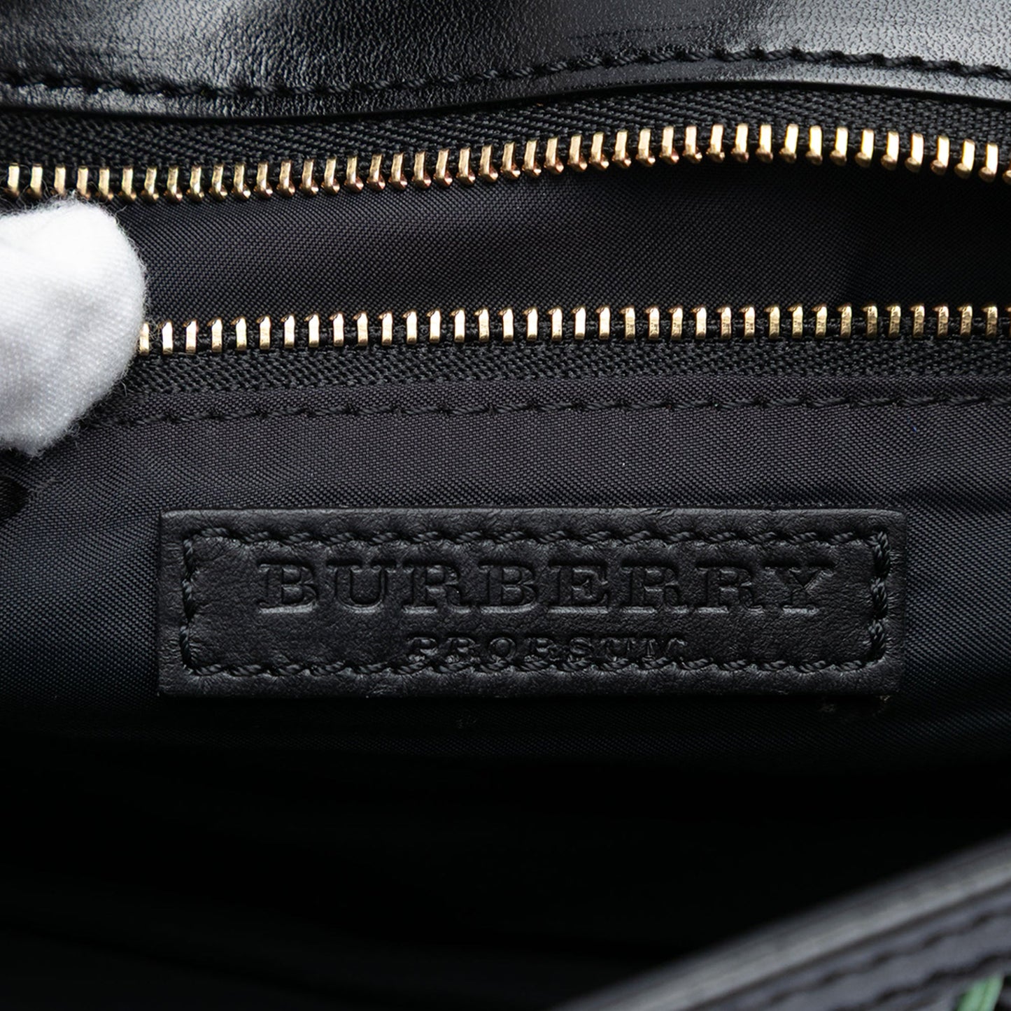 Burberry Prorsum Woven Buffalo Leather and Cotton Clutch