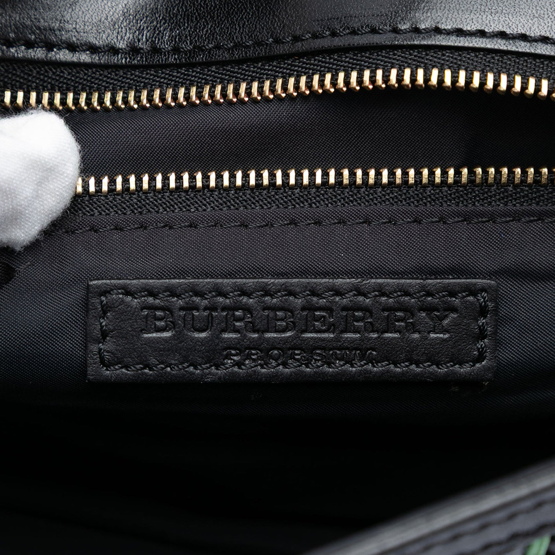Burberry Prorsum Woven Buffalo Leather and Cotton Clutch