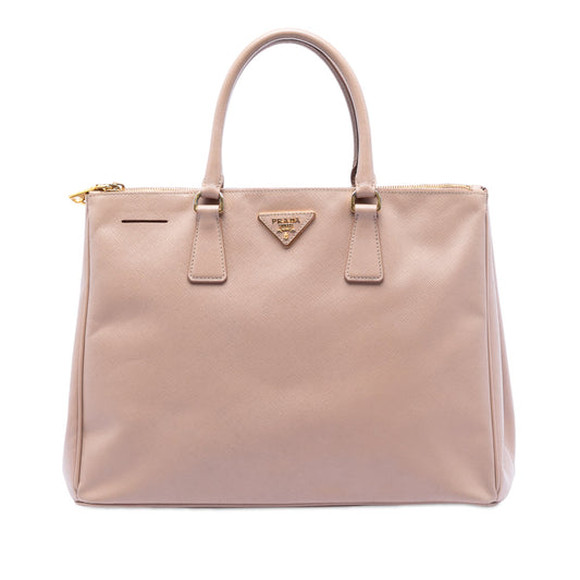 Prada Large Saffiano Lux Galleria Double Zip Satchel
