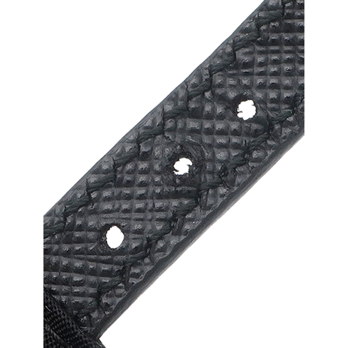 Prada Mini Saffiano Trimmed Tessuto Chain Backpack — Black