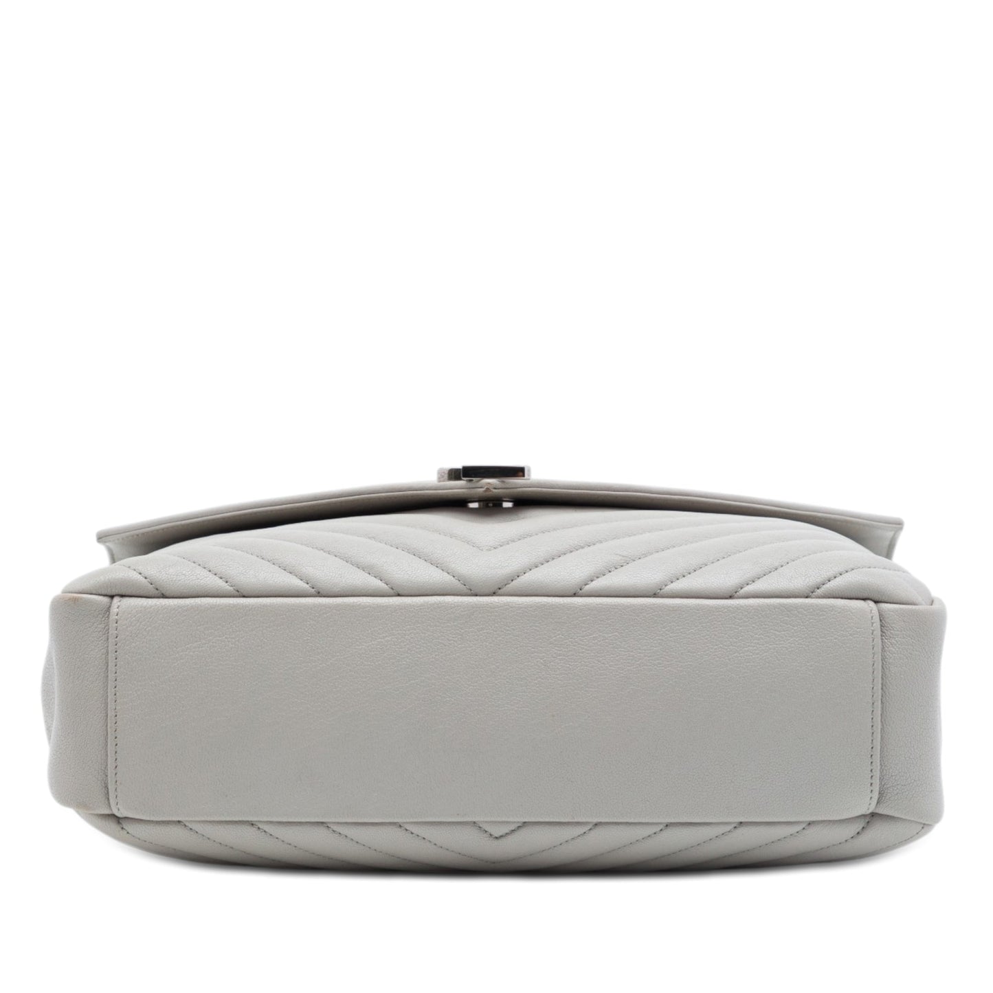 Saint Laurent Large Chevron Sheepskin Monogram College Satchel