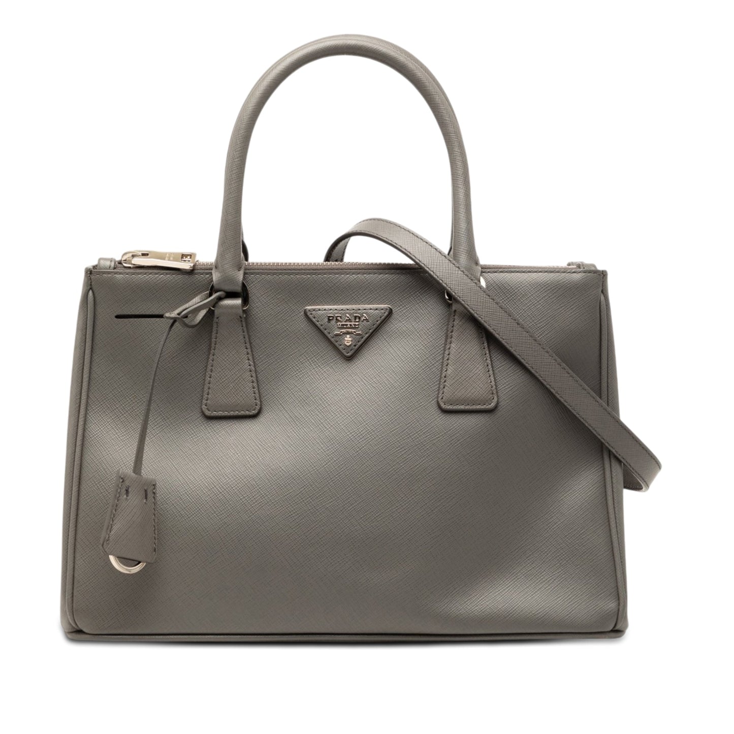 Prada Medium Saffiano Lux Galleria Double Zip Satchel