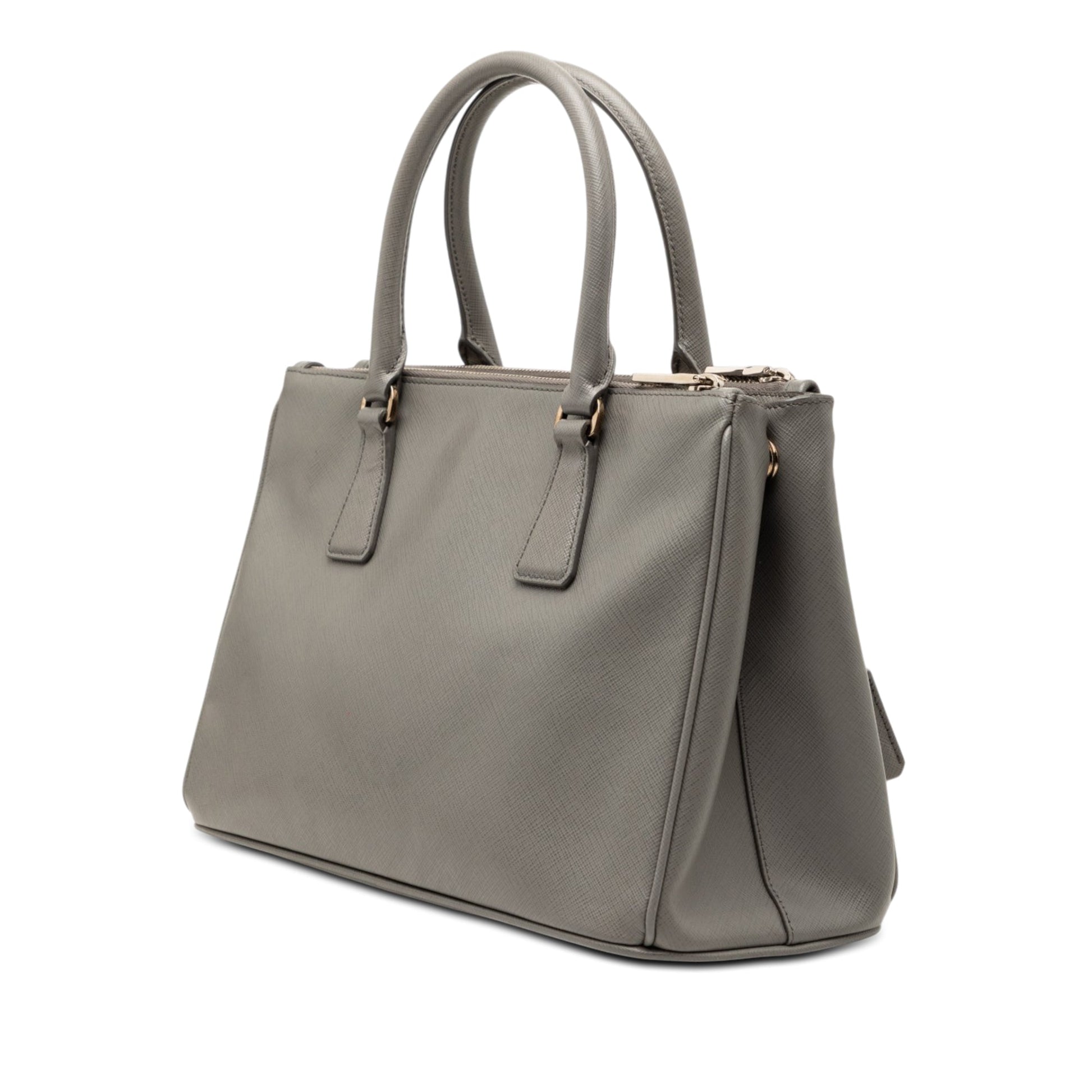 Prada Medium Saffiano Lux Galleria Double Zip Satchel