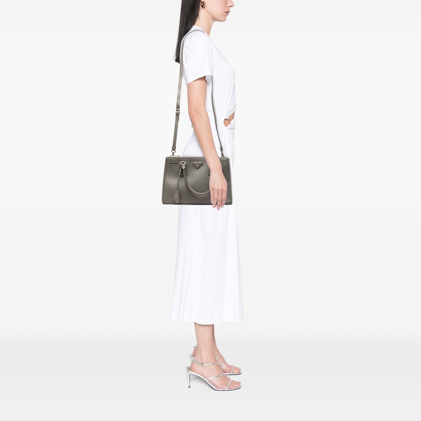 Prada Medium Saffiano Lux Galleria Double Zip Satchel