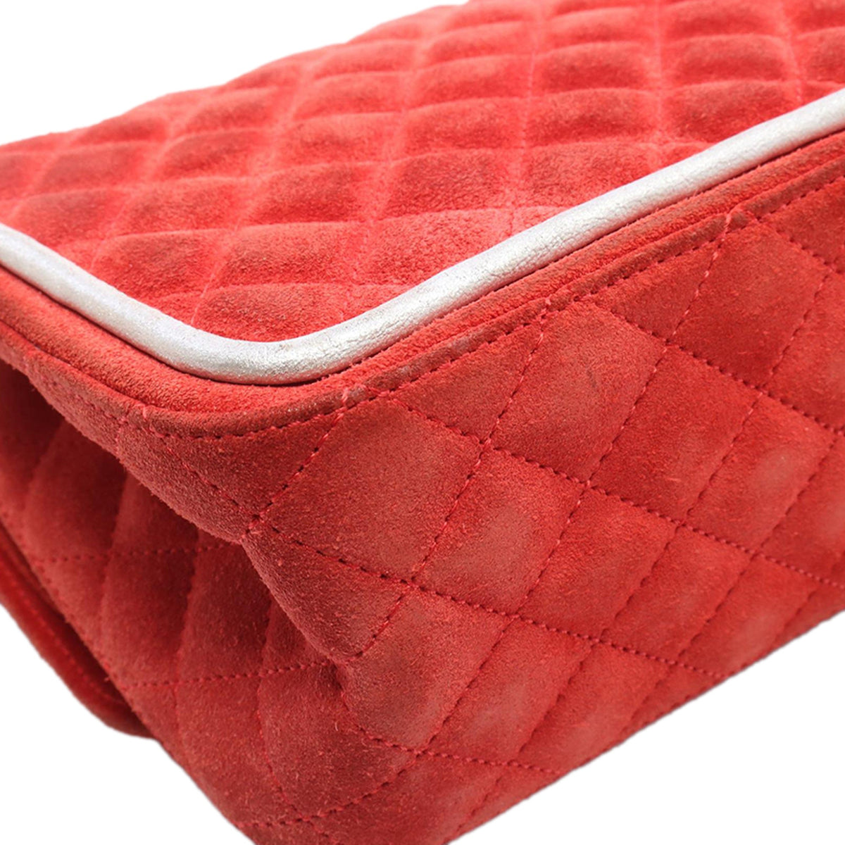 Chanel Quilted Suede Reissue 2.55 Double Flap 225 — Red