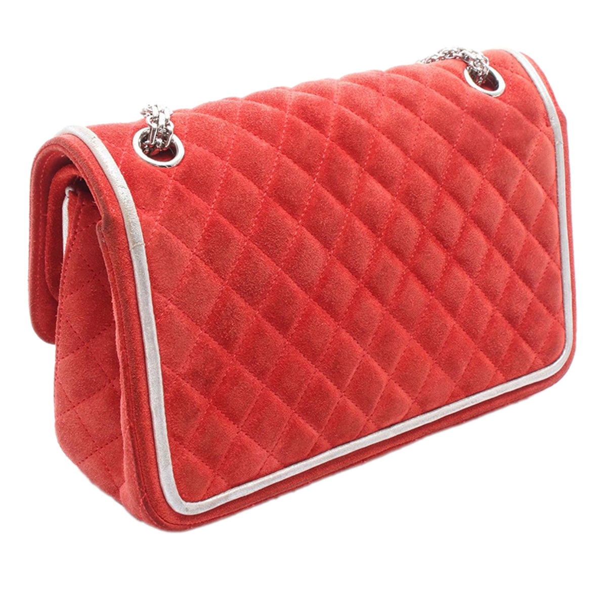 Chanel Quilted Suede Reissue 2.55 Double Flap 225 — Red