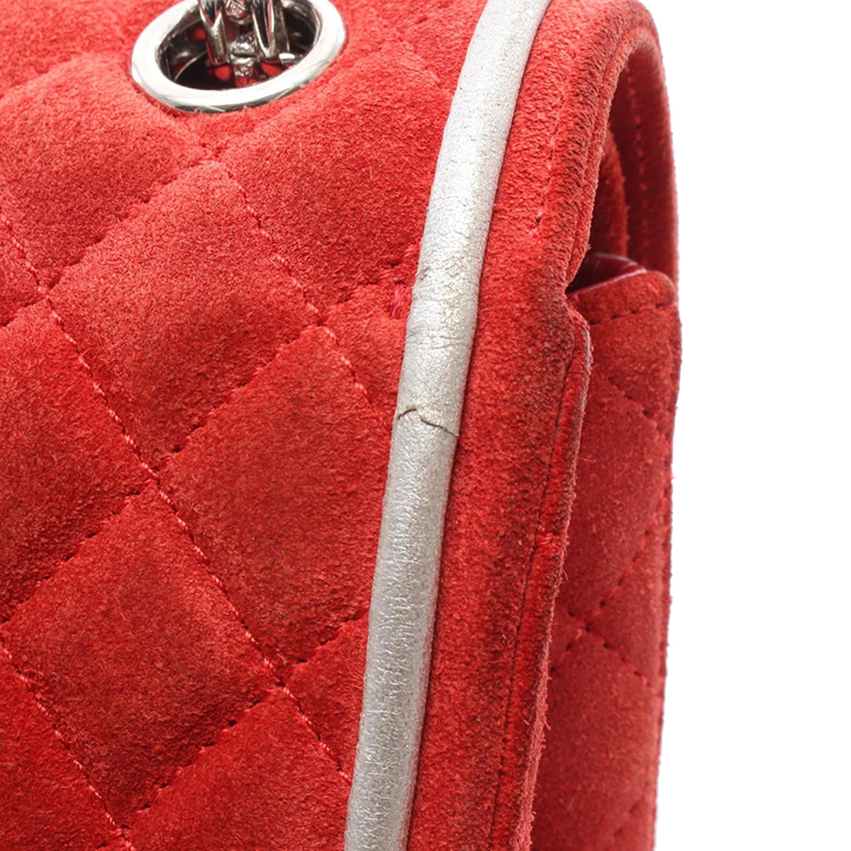 Chanel Quilted Suede Reissue 2.55 Double Flap 225 — Red