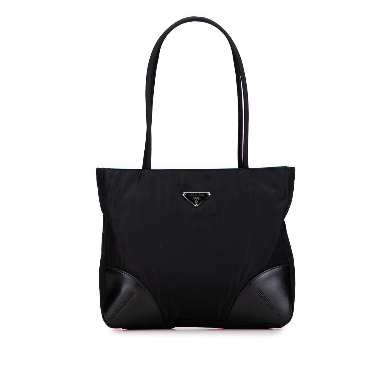 Prada Spazzolato Trimmed Tessuto Tote