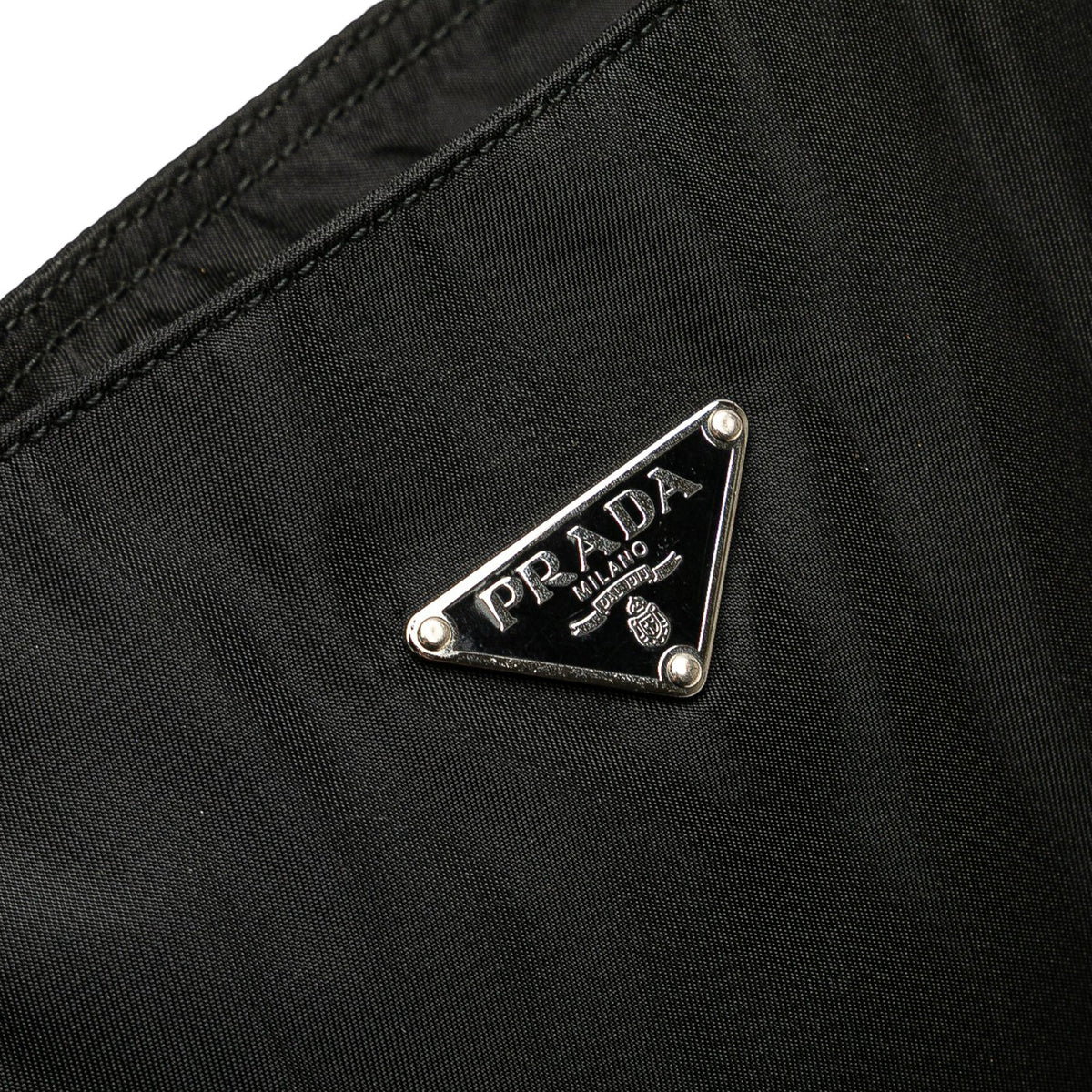 Prada Spazzolato Trimmed Tessuto Tote