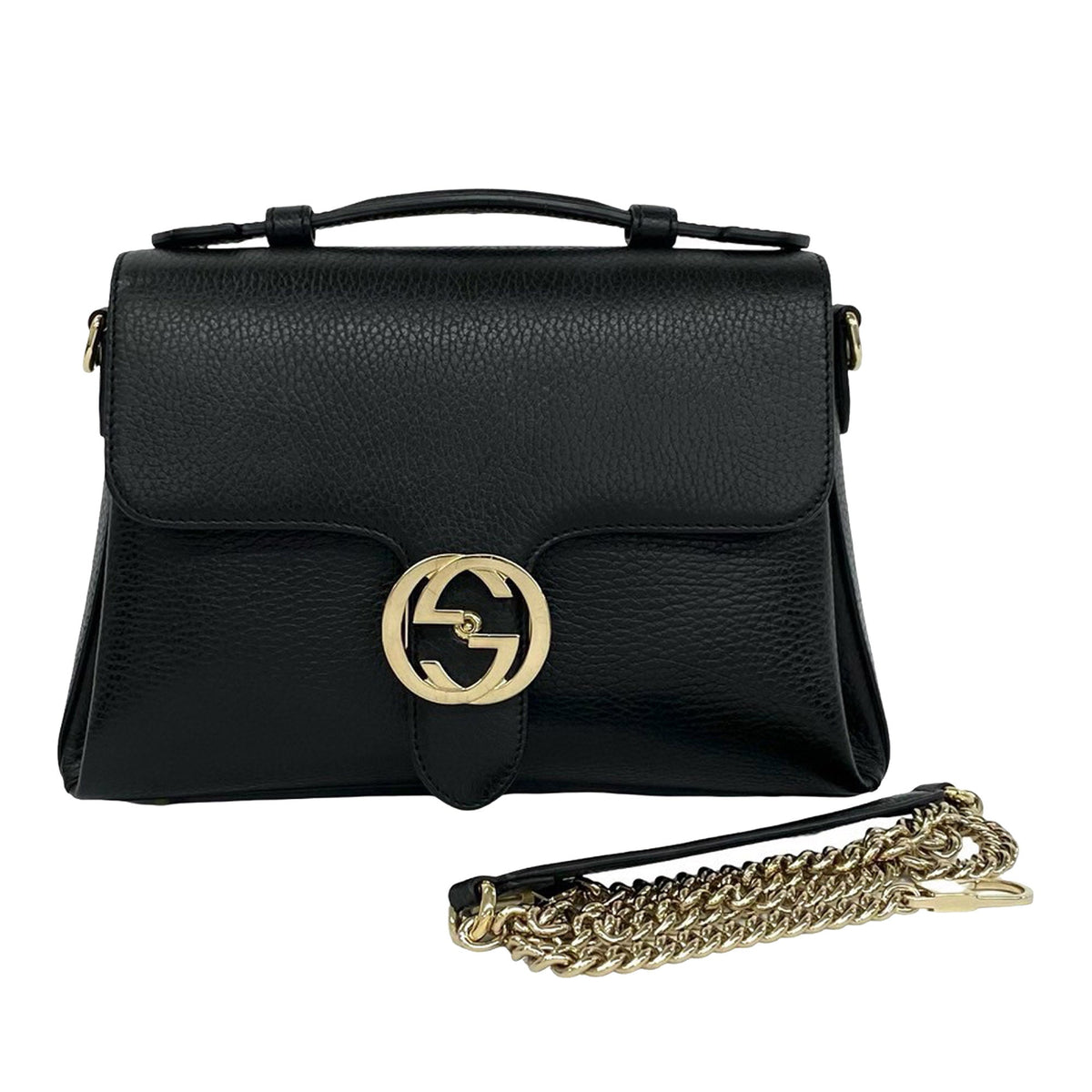 Gucci Small Dollar Calf Interlocking G Satchel