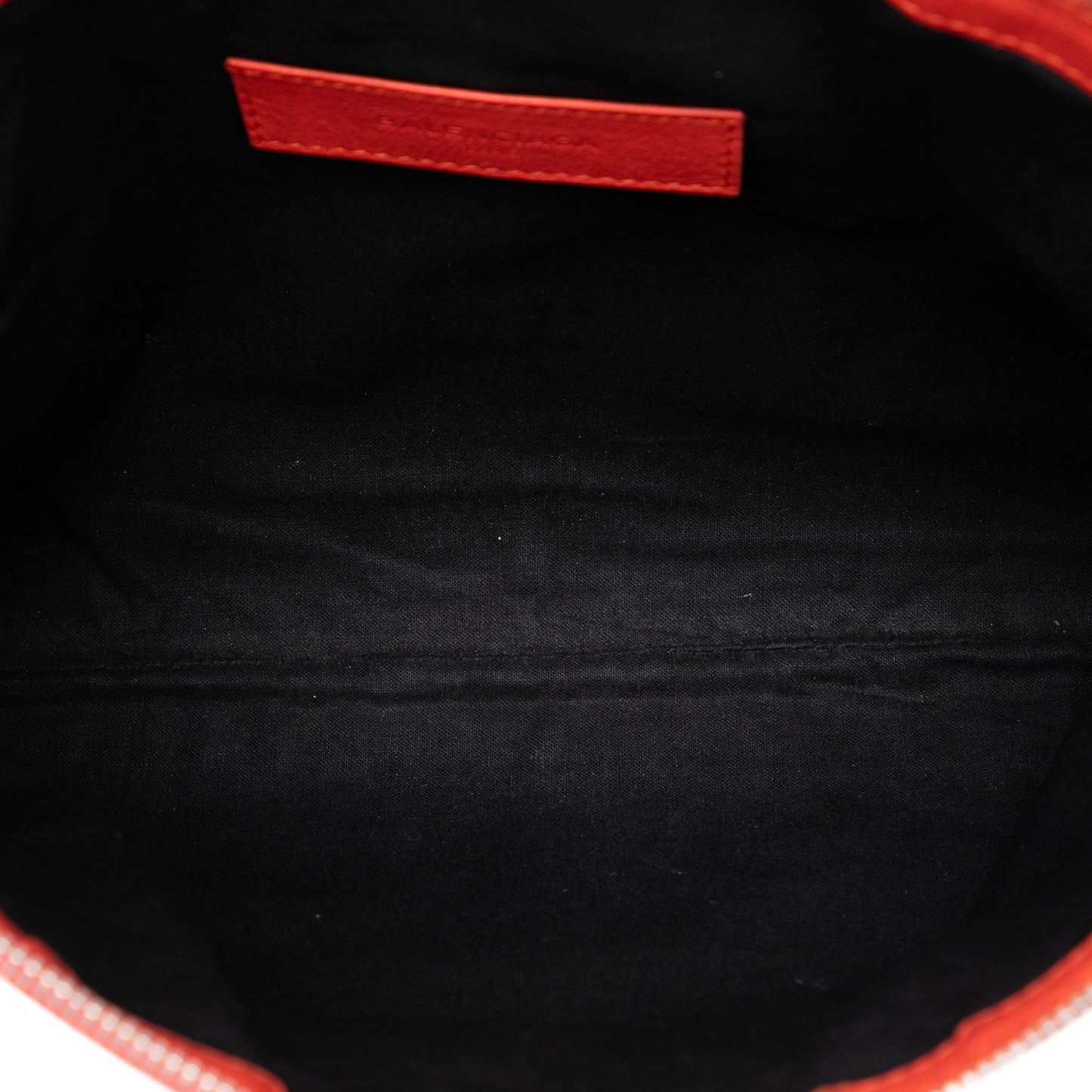 Balenciaga Lambskin Motocross Classic Clip M Clutch