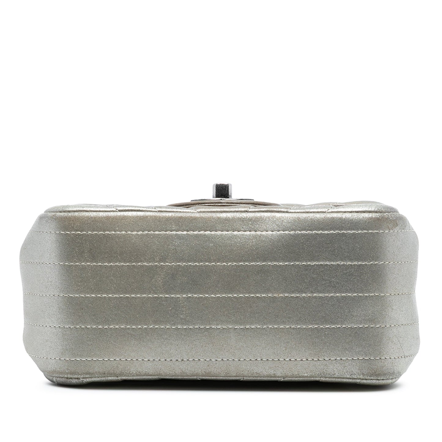 Chanel Mini Square Classic Chevron Iridescent Lambskin Single Flap