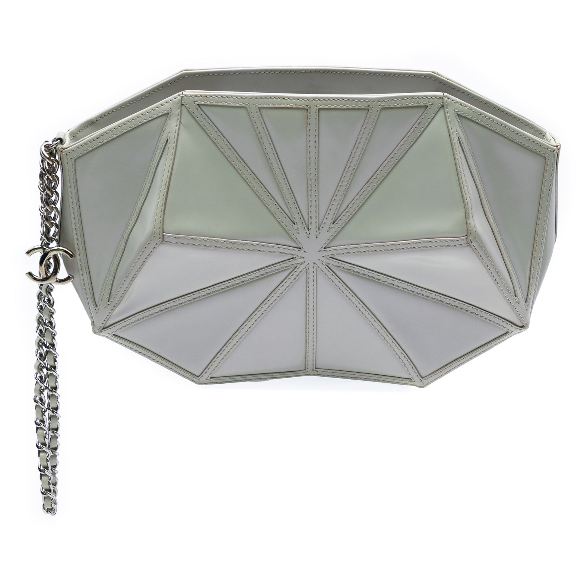 Chanel Pearlescent Lambskin Midnight Swim Wristlet Clutch