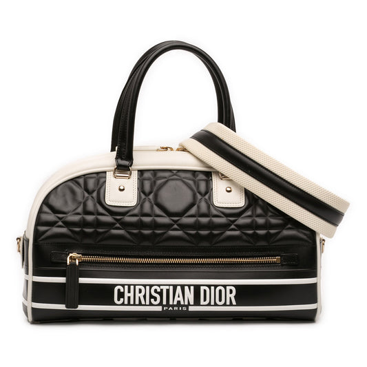 Dior Medium Leather Cannage Dior Vibe Zip Bowling Bag