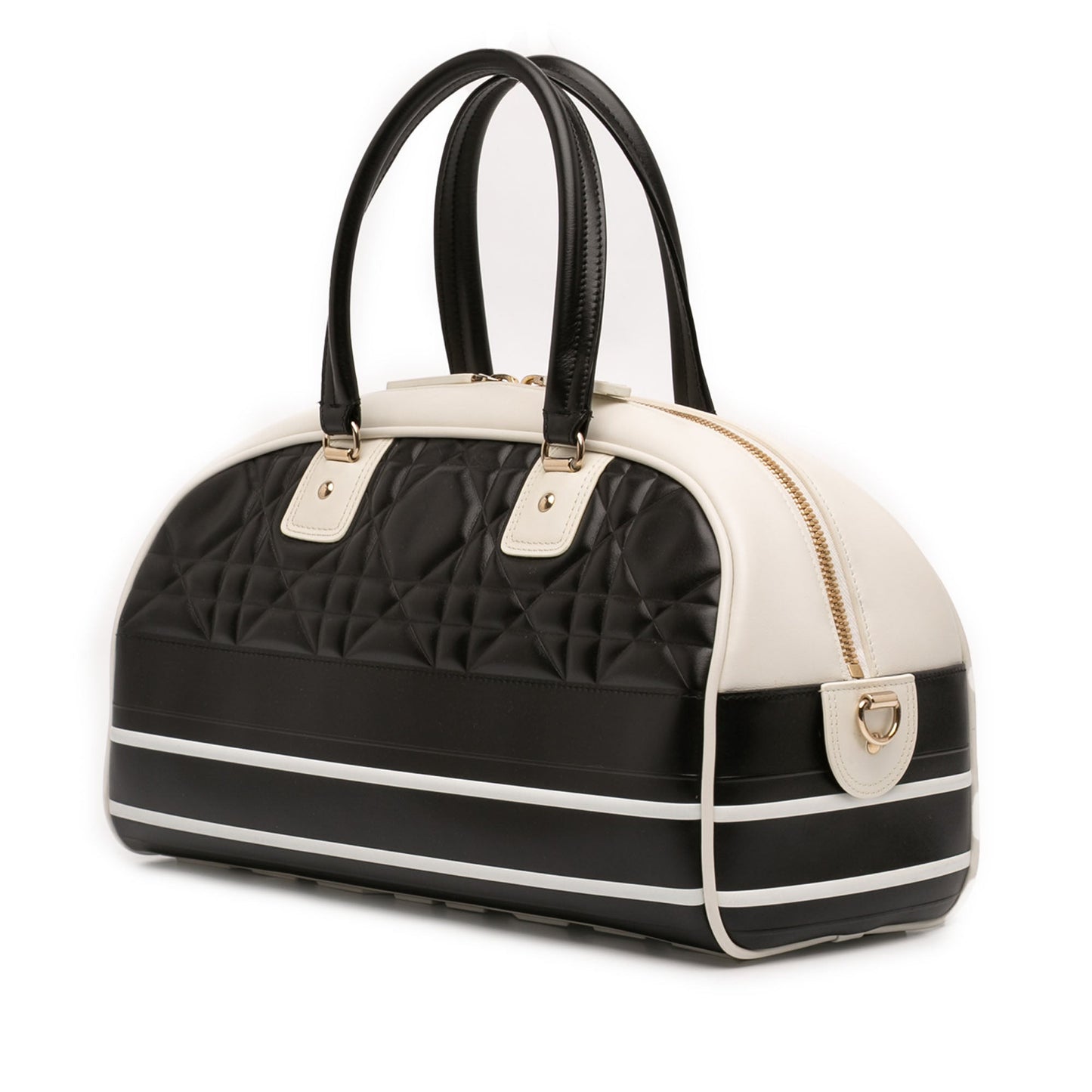 Dior Medium Leather Cannage Dior Vibe Zip Bowling Bag