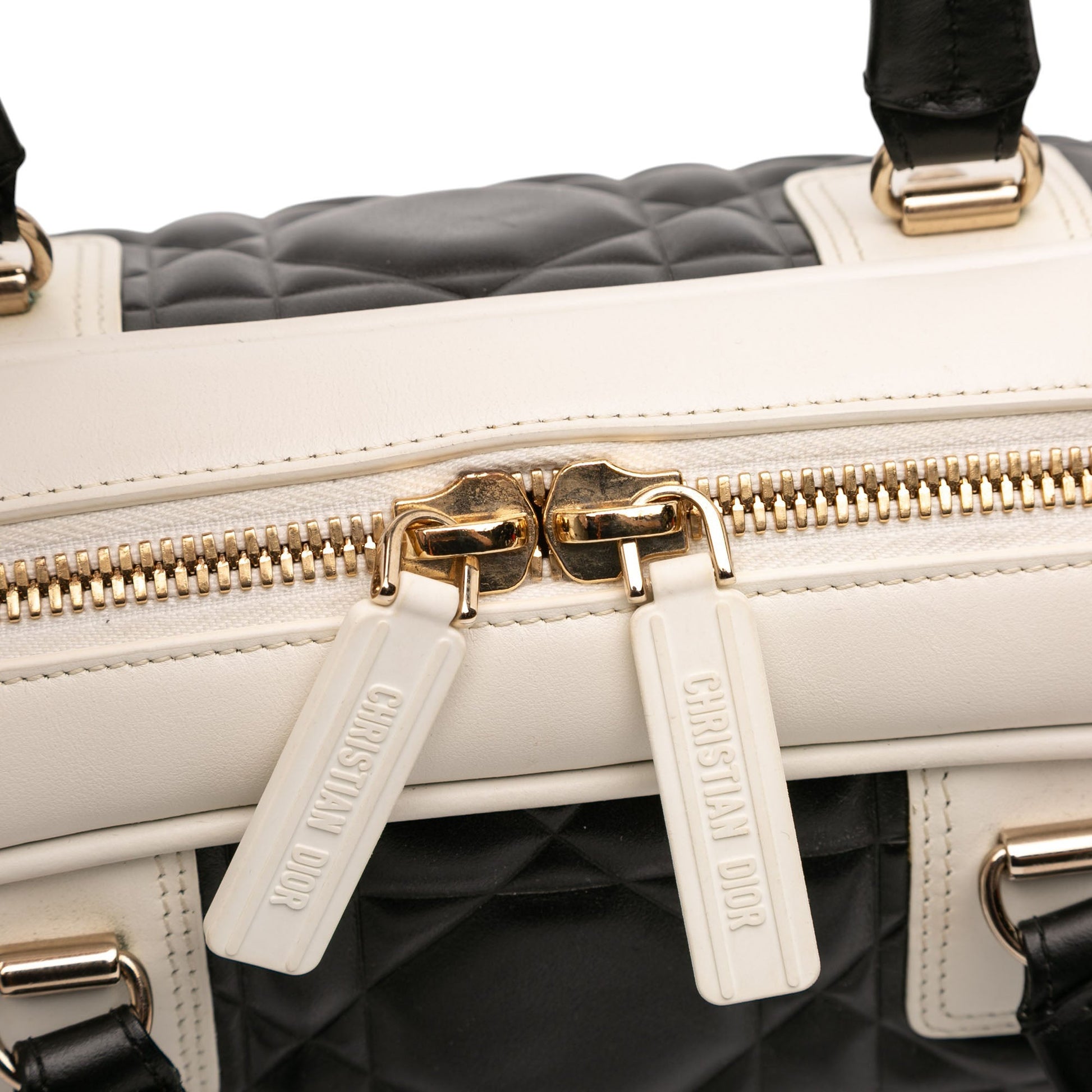 Dior Medium Leather Cannage Dior Vibe Zip Bowling Bag