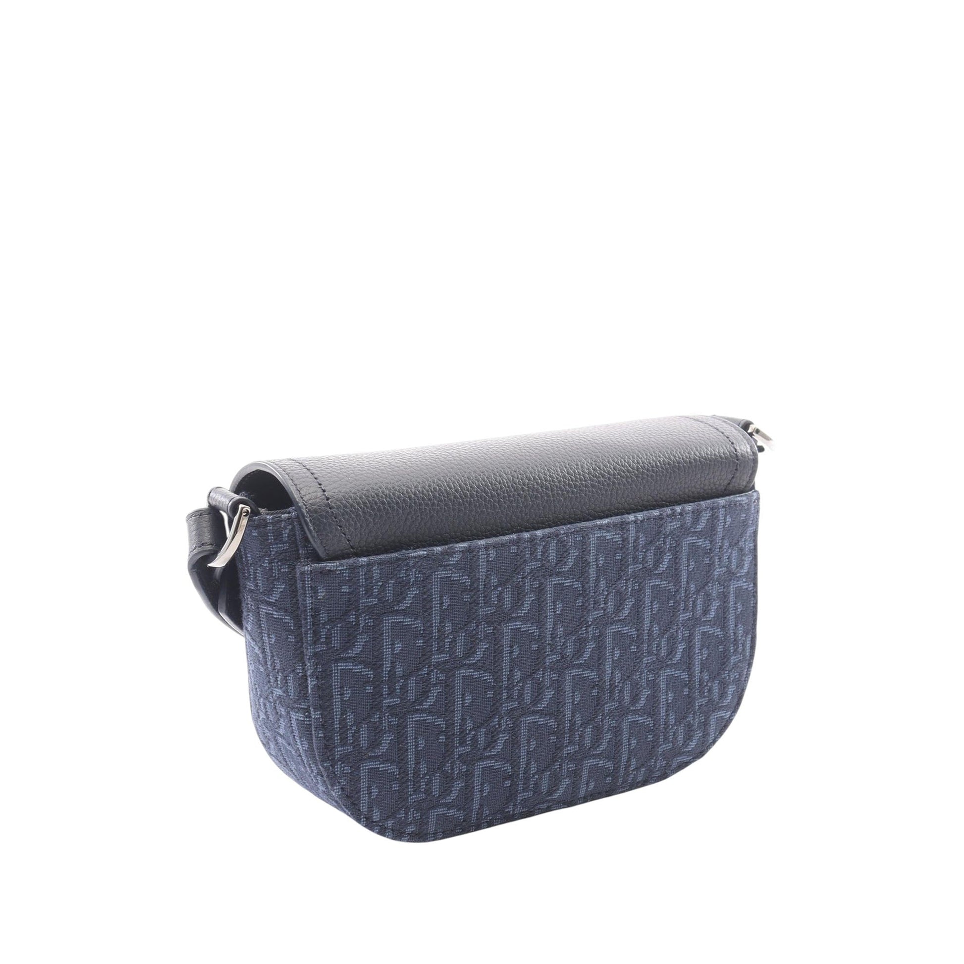 Dior Mini Oblique Canvas Saddle Buckle Messenger Bag