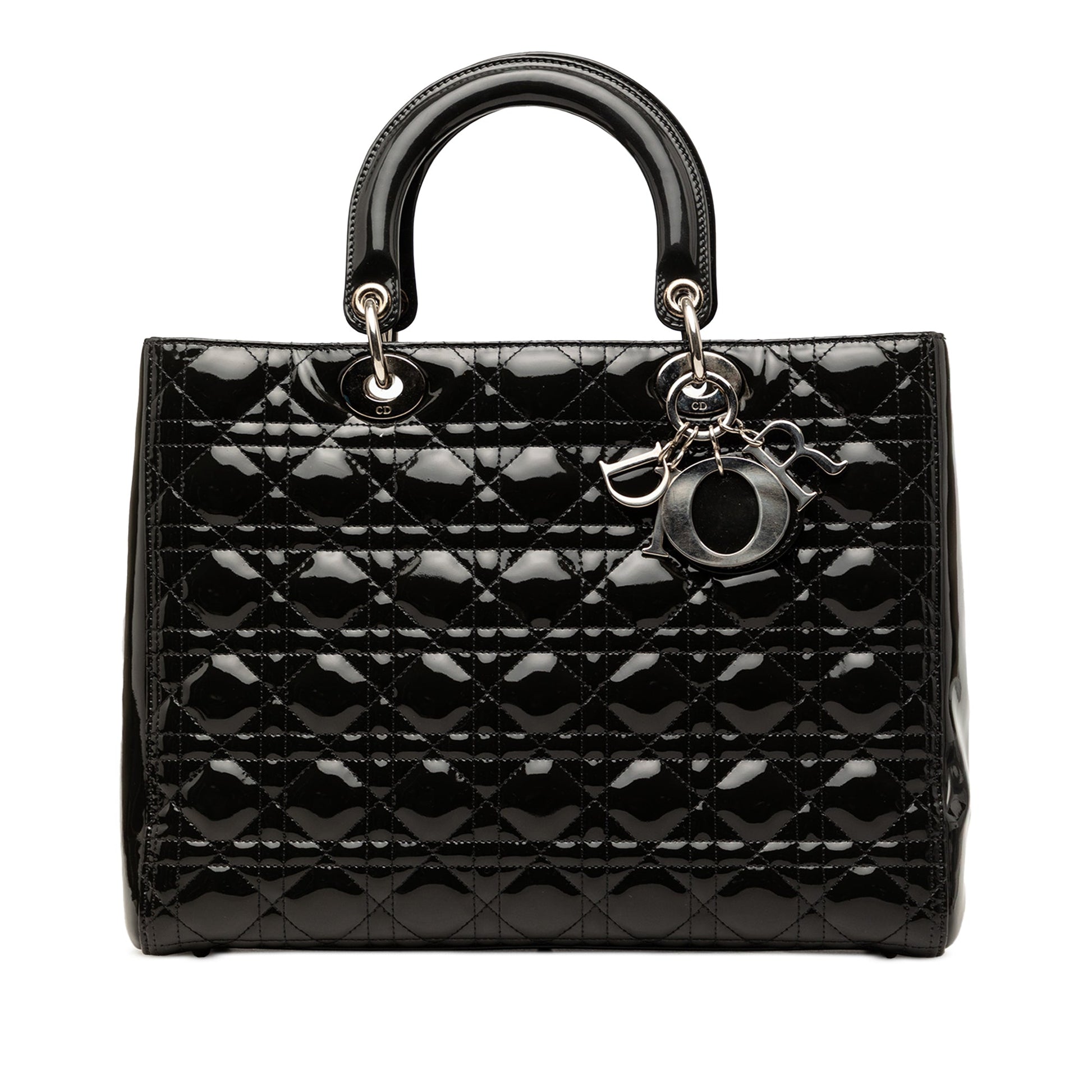 Dior Large Patent Cannage Lady Dior