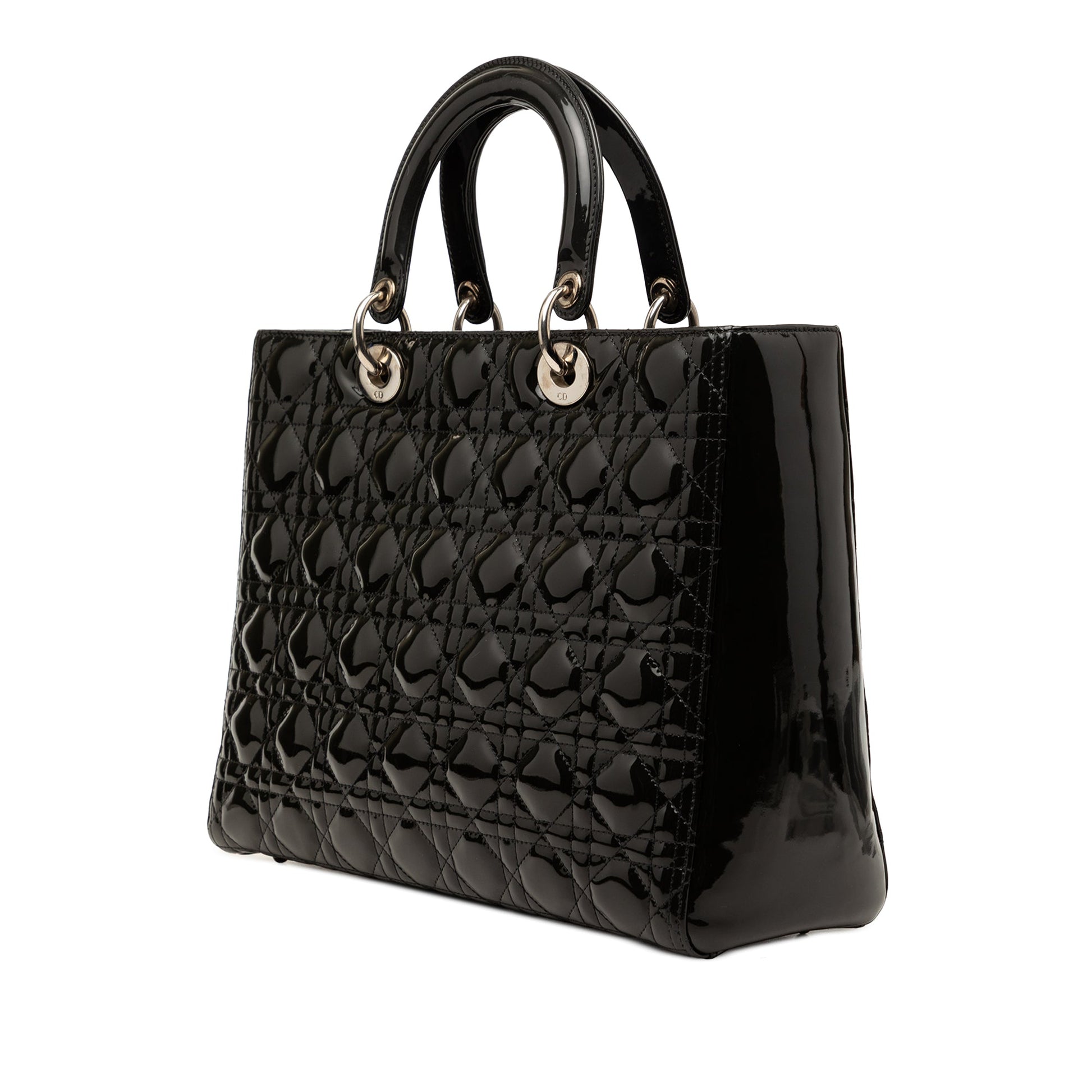 Dior Large Patent Cannage Lady Dior