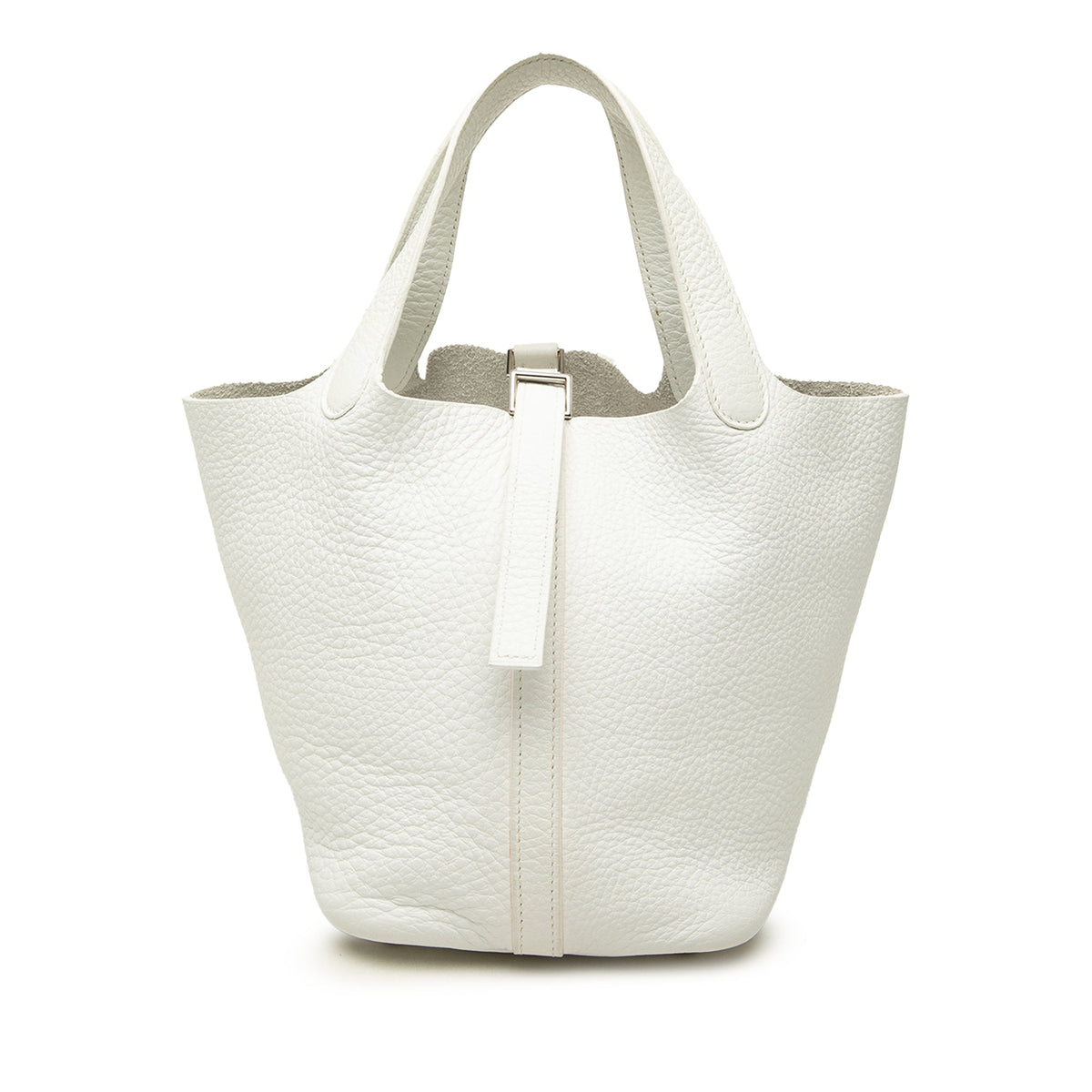 Hermès Clemence Picotin 18 — White