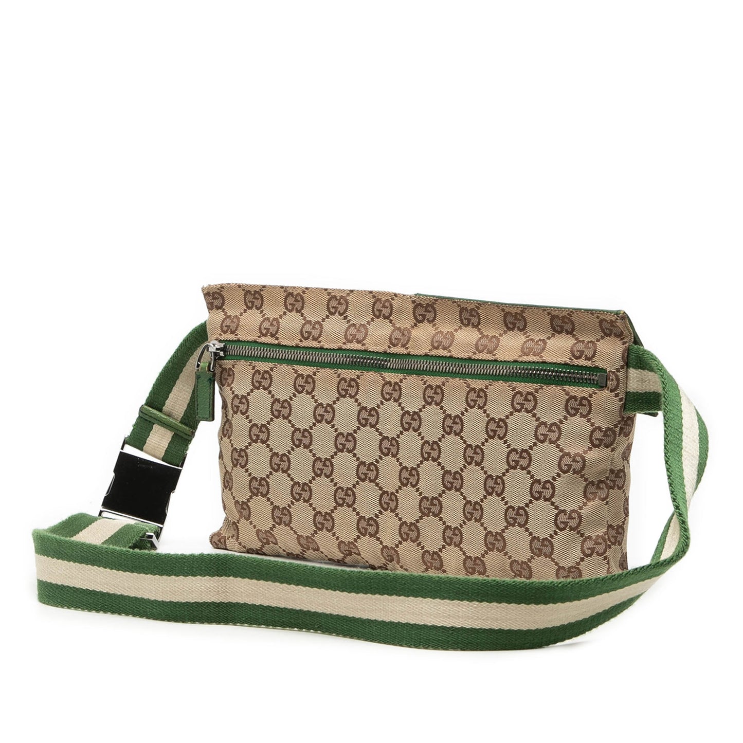 Gucci GG Canvas Web Double Pocket Belt Bag