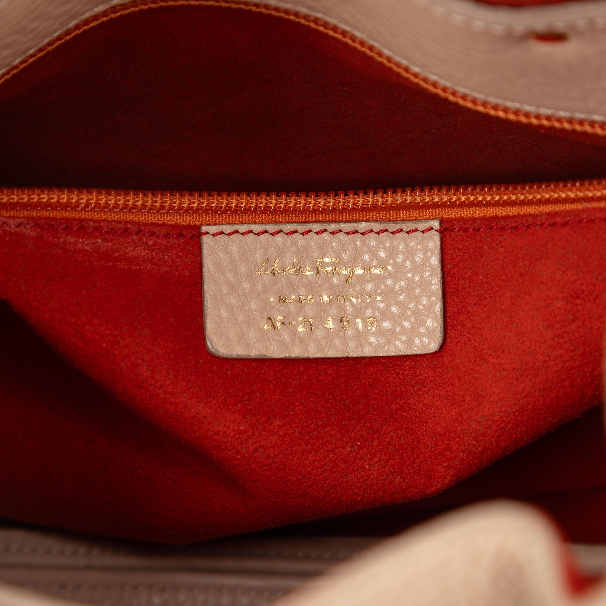Ferragamo Grained Leather Shoulder Bag