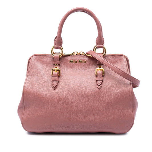 Miu Miu Goatskin Madras Satchel