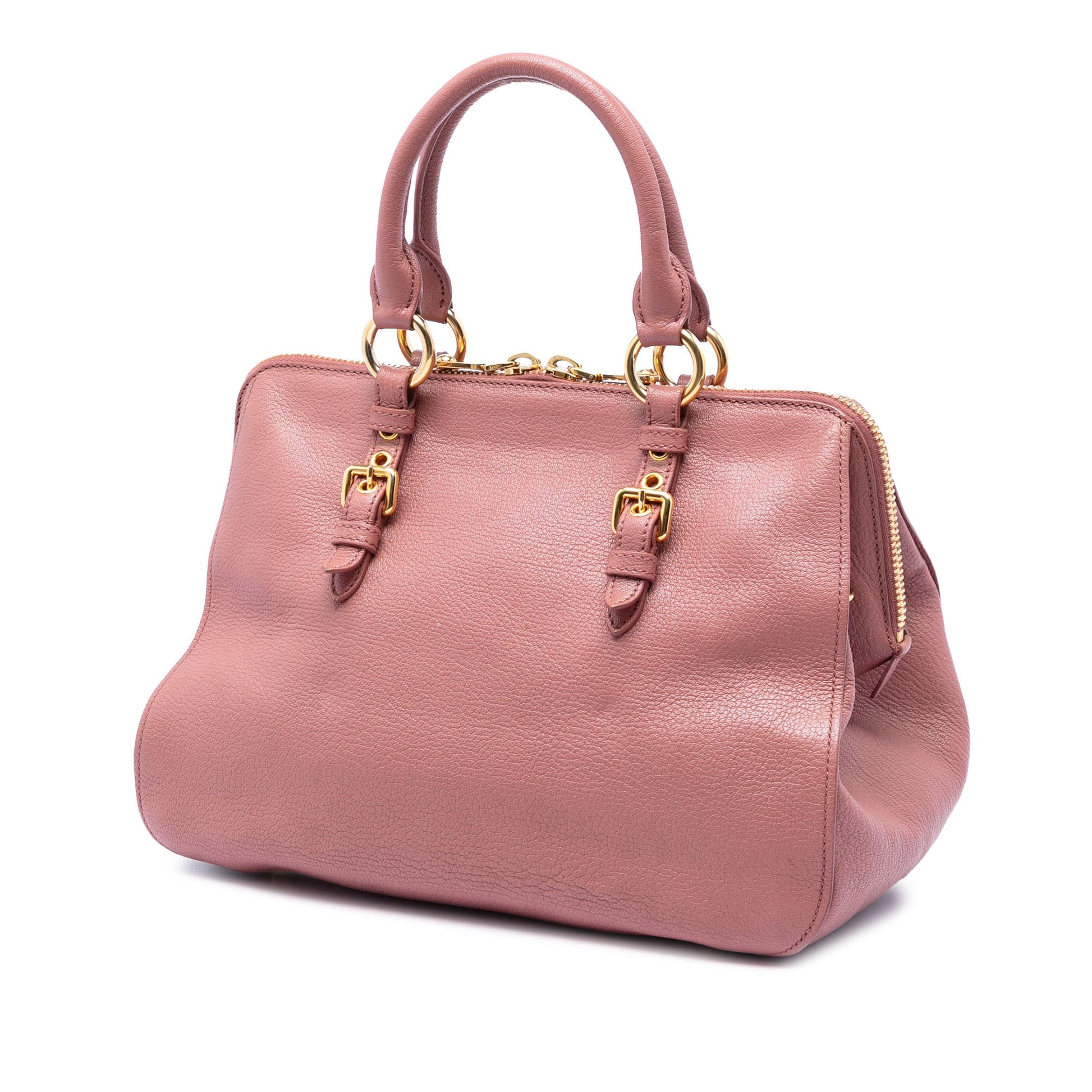 Miu Miu Goatskin Madras Satchel