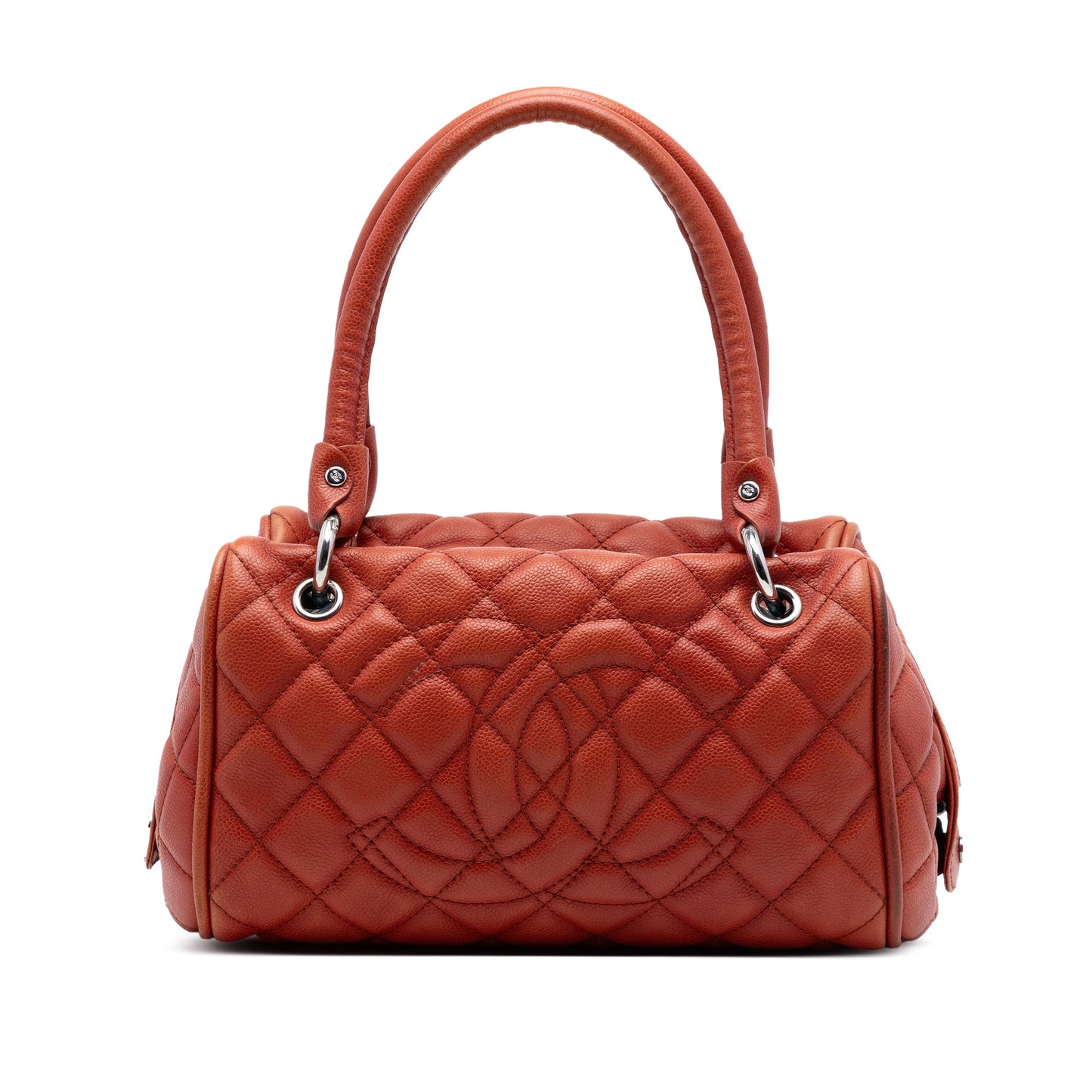 Chanel Large Quilted Caviar Timeless Classic Bowler Bag