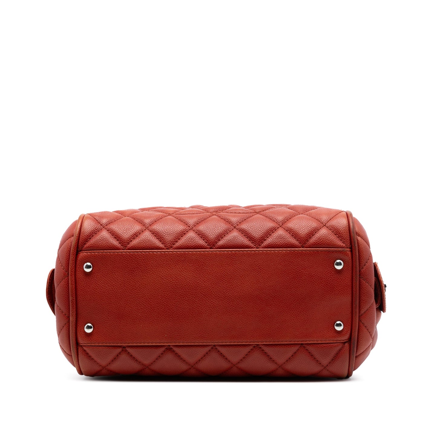 Chanel Large Quilted Caviar Timeless Classic Bowler Bag