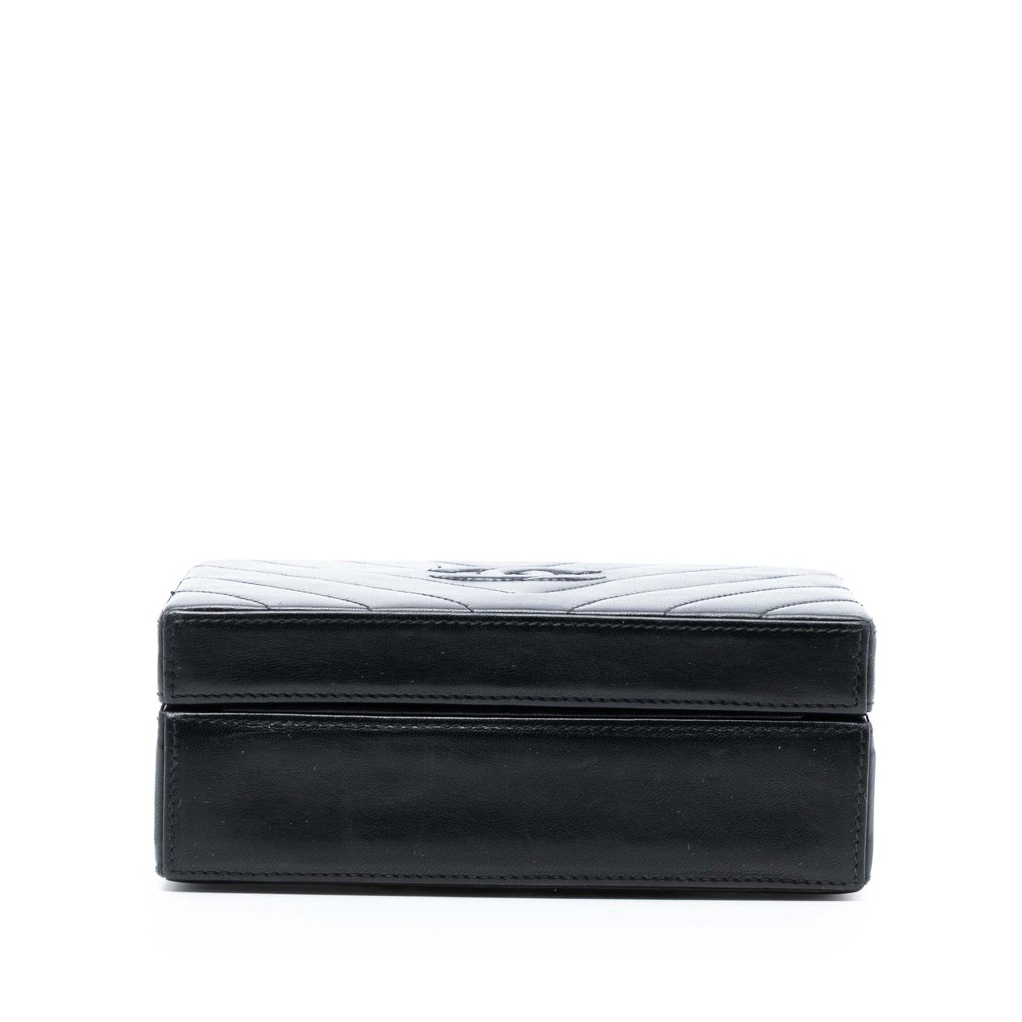 Chanel CC Quilted Chevron Lambskin Box Crossbody