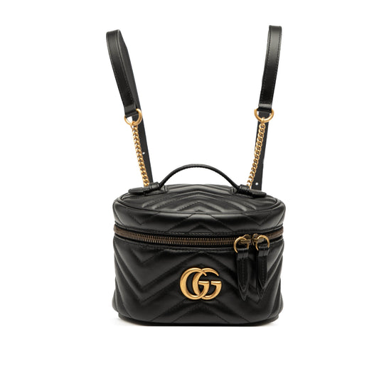 Gucci Mini GG Marmont Matelasse Leather Round Backpack